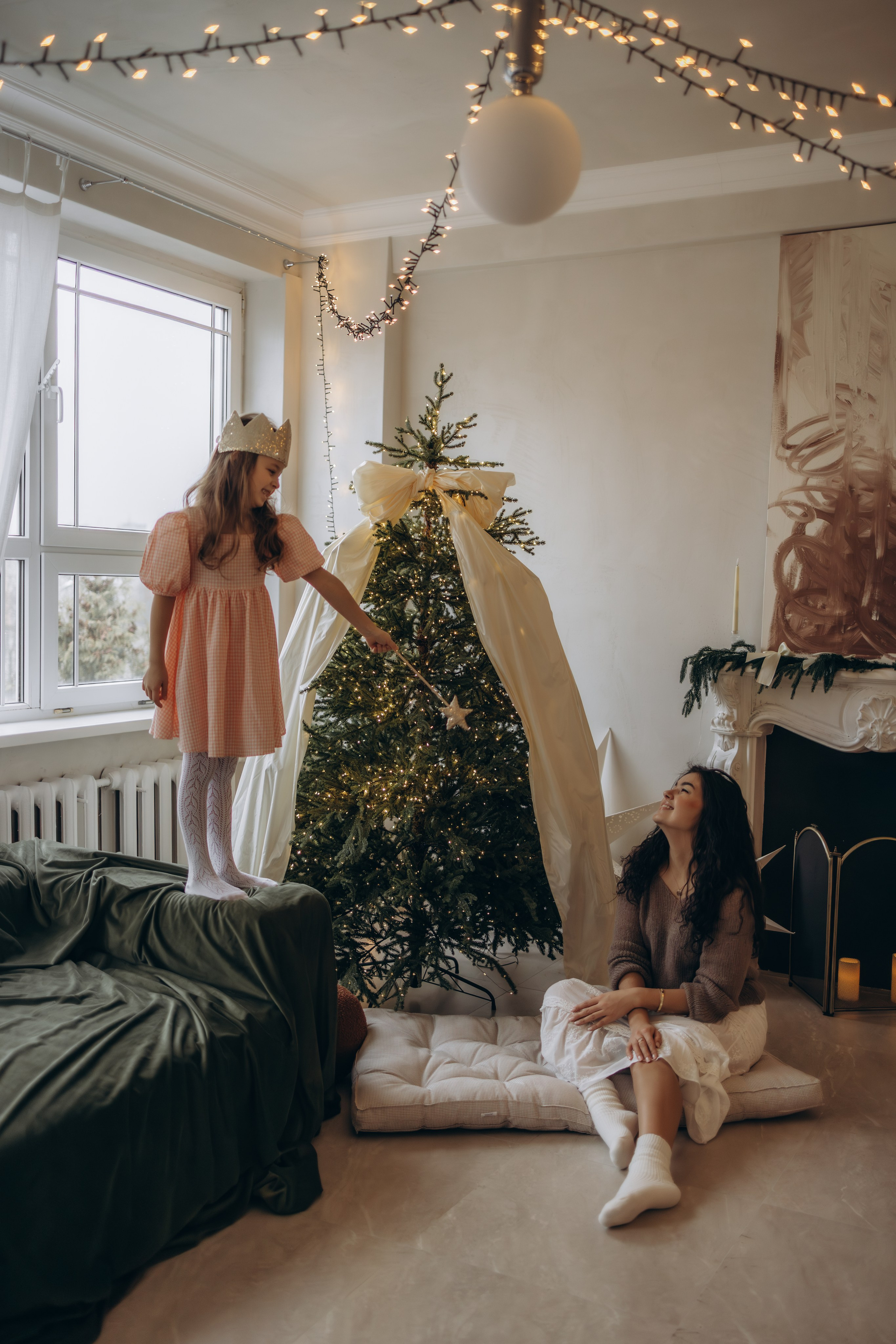 Мамочка и доченька в студии, г. Обнинск (Калужская обл.). Надежда Стар семейный и церковный фотограф в Жукове и Калужской области