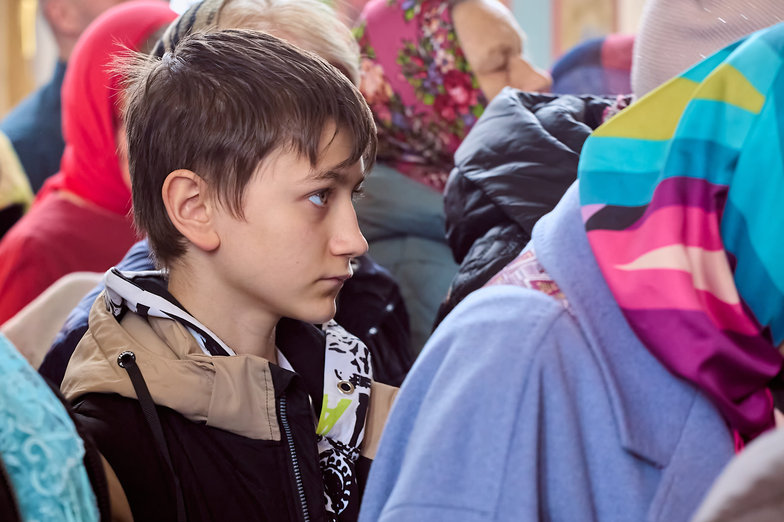 Детский портрет на праздничном богослужении Храм Преп. Серафима Саровского. 