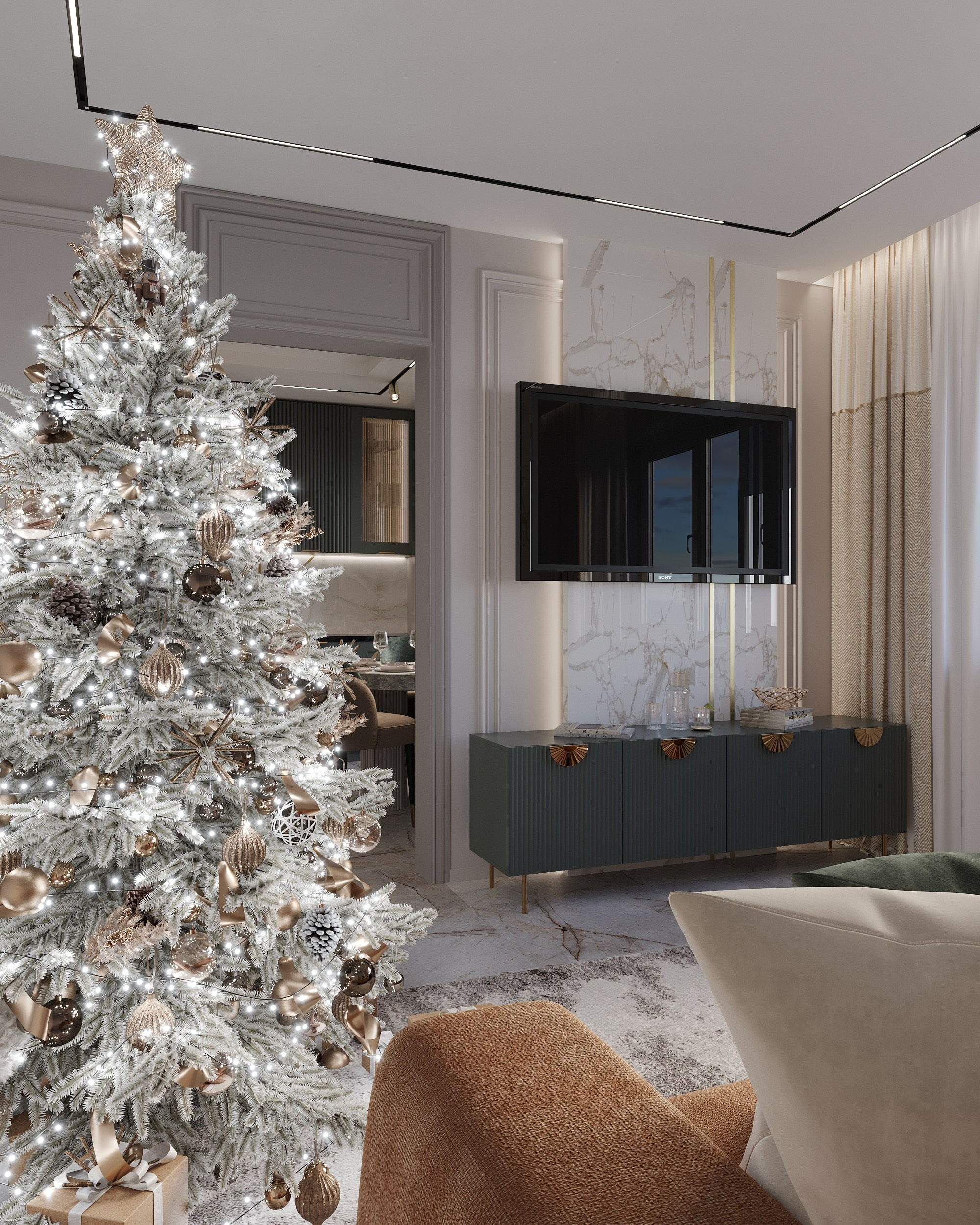 Гостиная. Королёва Анастасия | 3D визуализатор