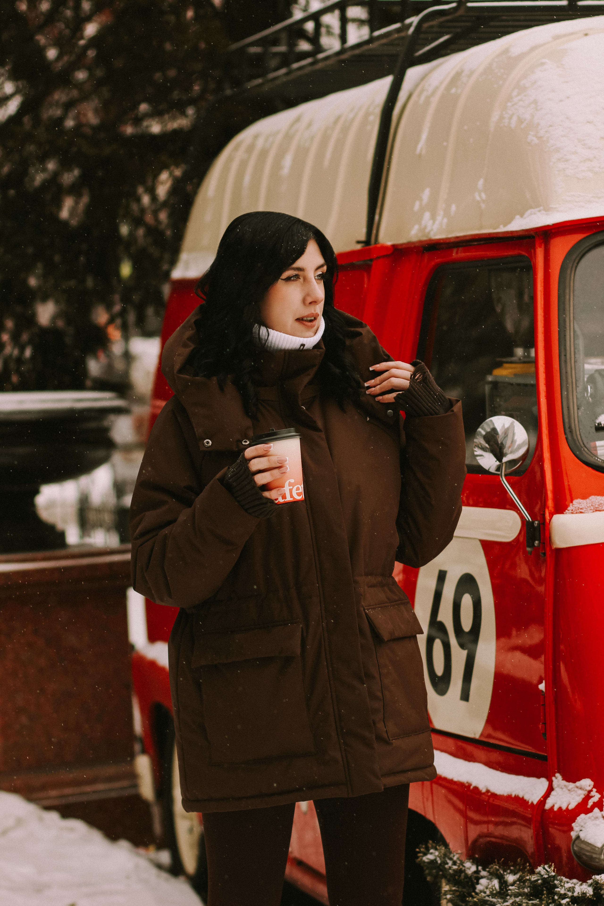 Мороз, мандарины и боке. Фотограф Красноярск