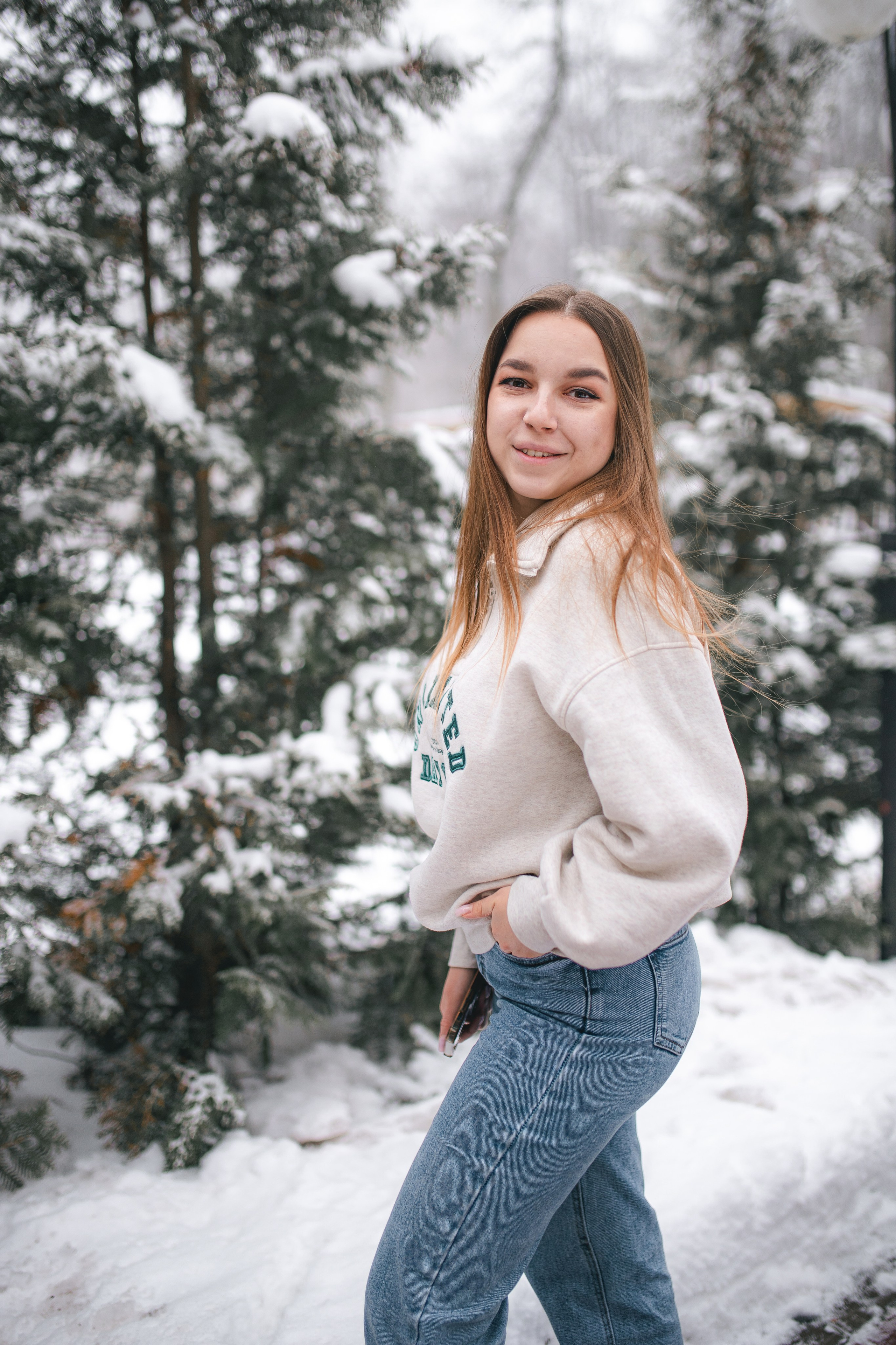 Валерия: снежная экспресс-история. Портретный и репортажный фотограф в Воронеже: Анастасия Пузикова