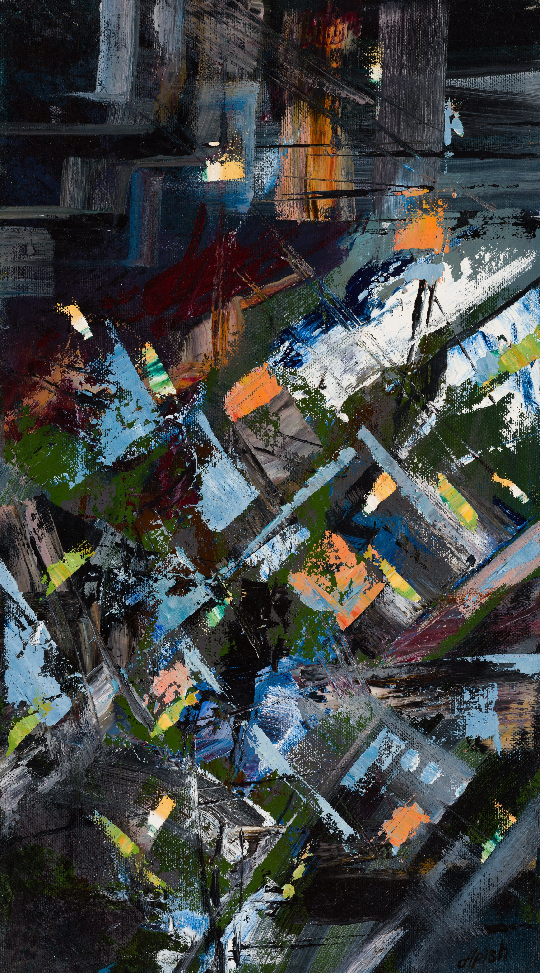 «Городская фауна» - художник Алексей Апиш (холст, масло, 45x25 см, 2023)