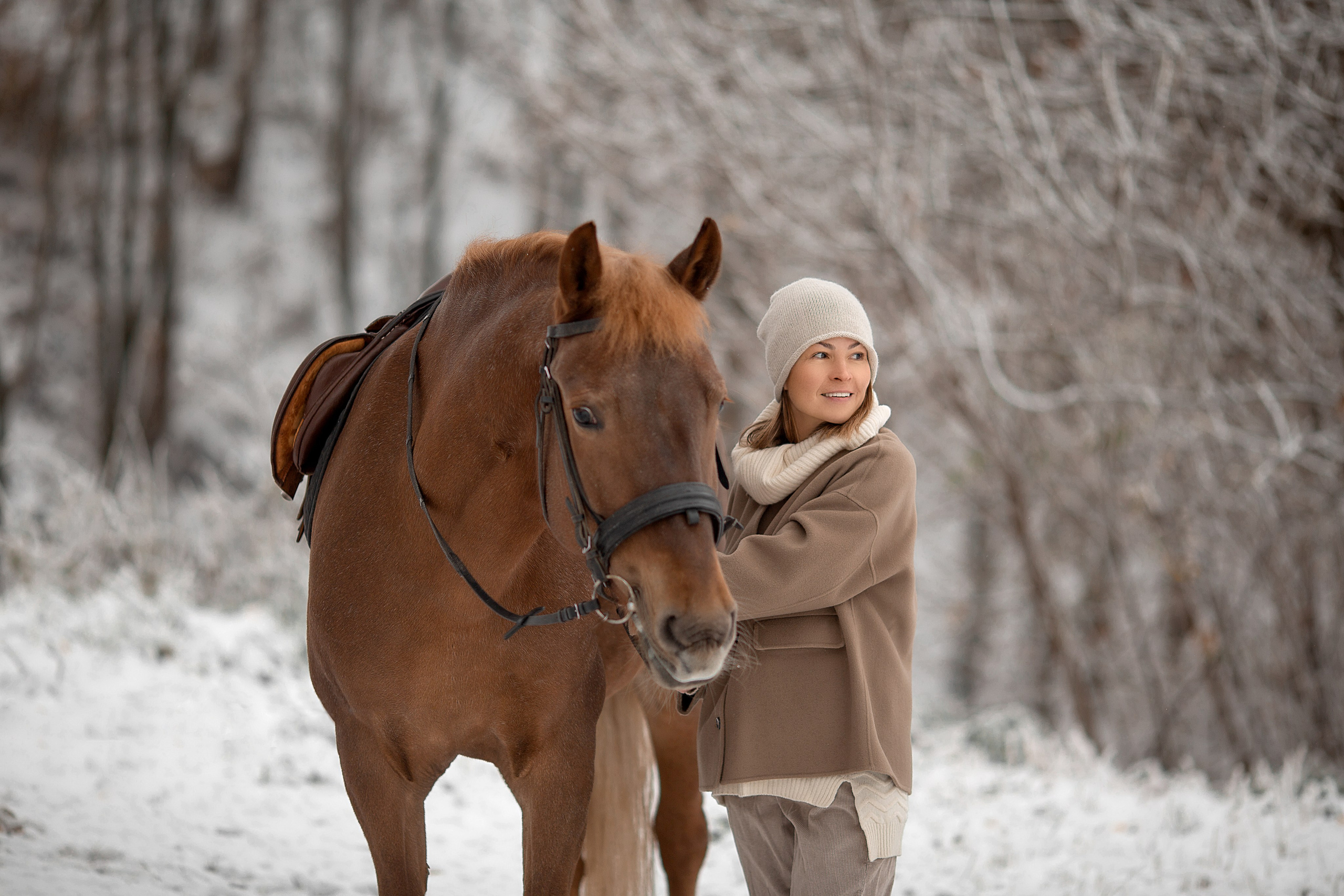 Екатерина и Радуга. Фотосессия с лошадьми в Нижнем Новгороде