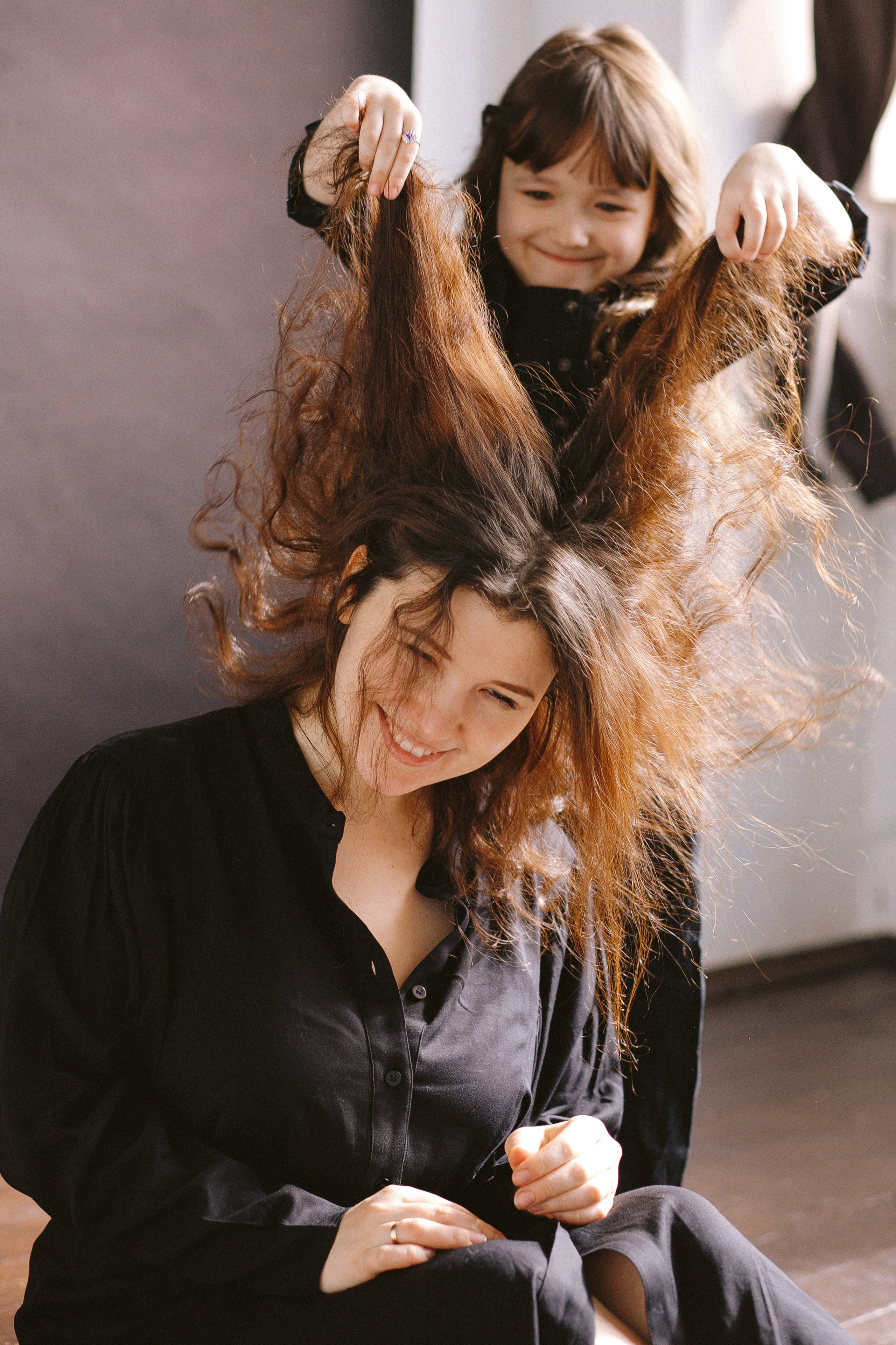 Лера с мамой, папой и Бусей