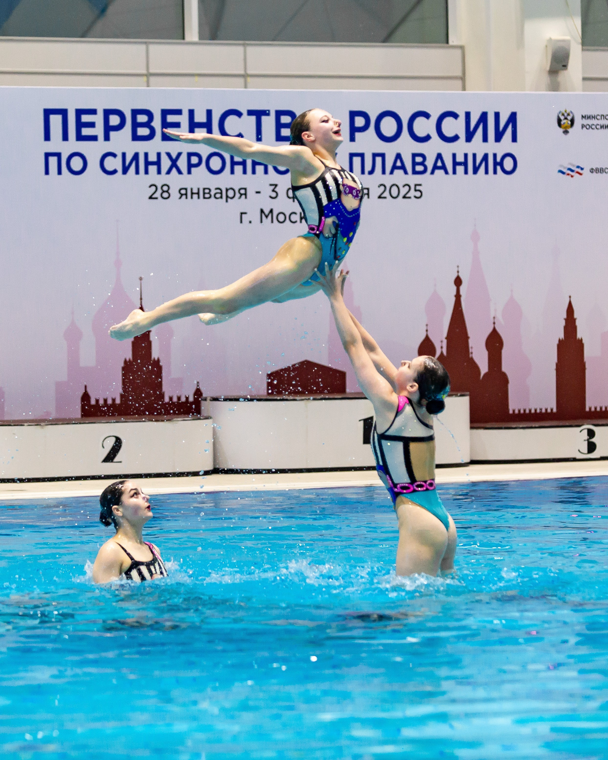 Первенство России по синхронному плаванию. Акробатическая группа. Репортажный фотограф в Москве