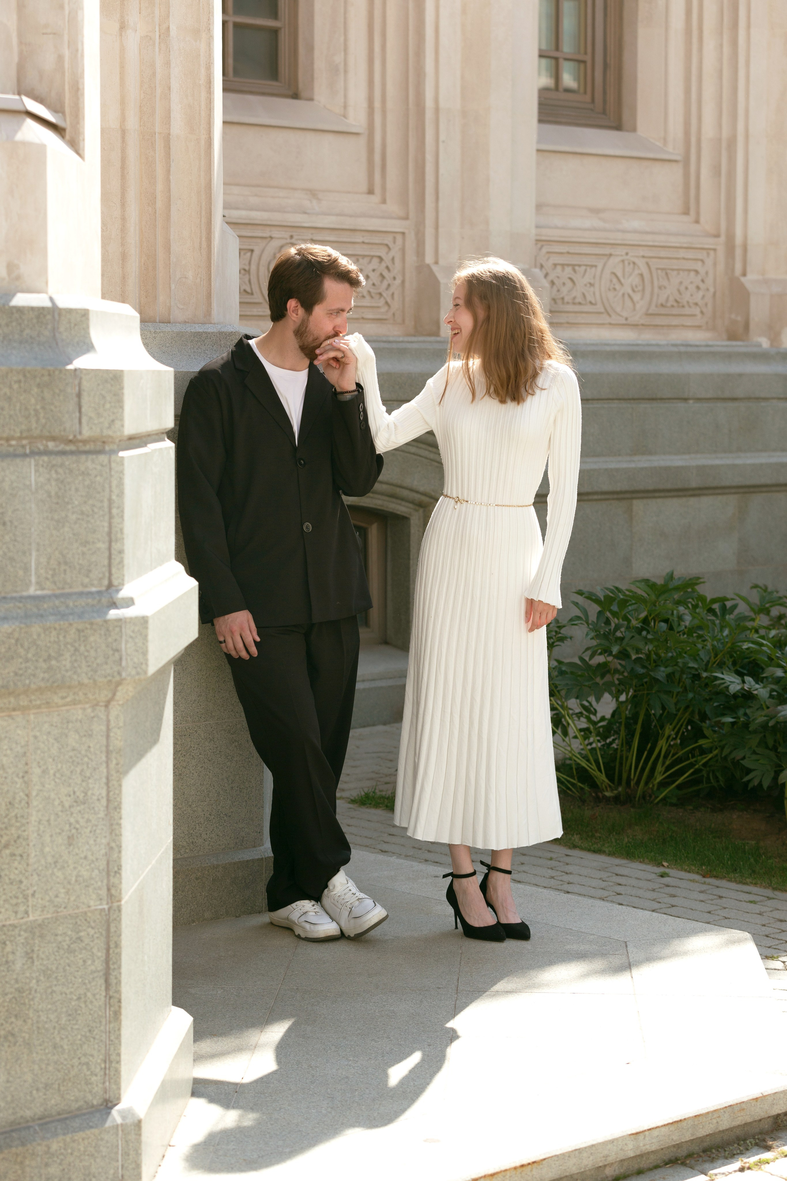 Теплый момент влюбленных.