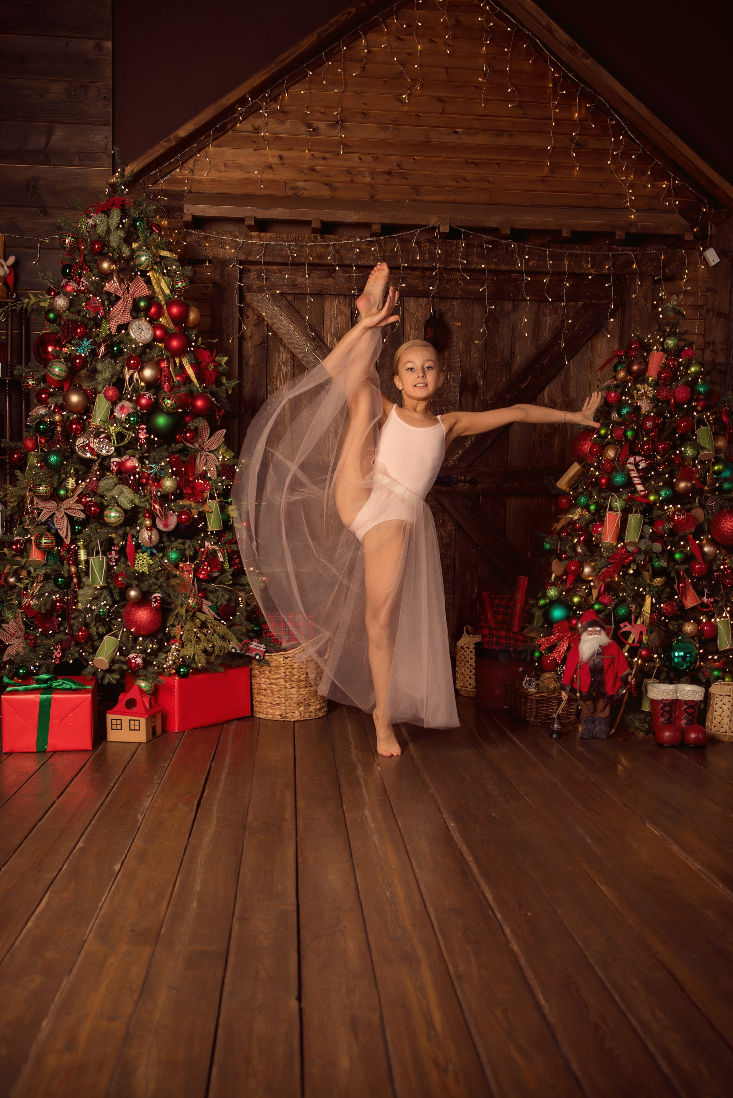 Варя и Милана Новый год. Детский фотограф в Долгопрудном и Москве