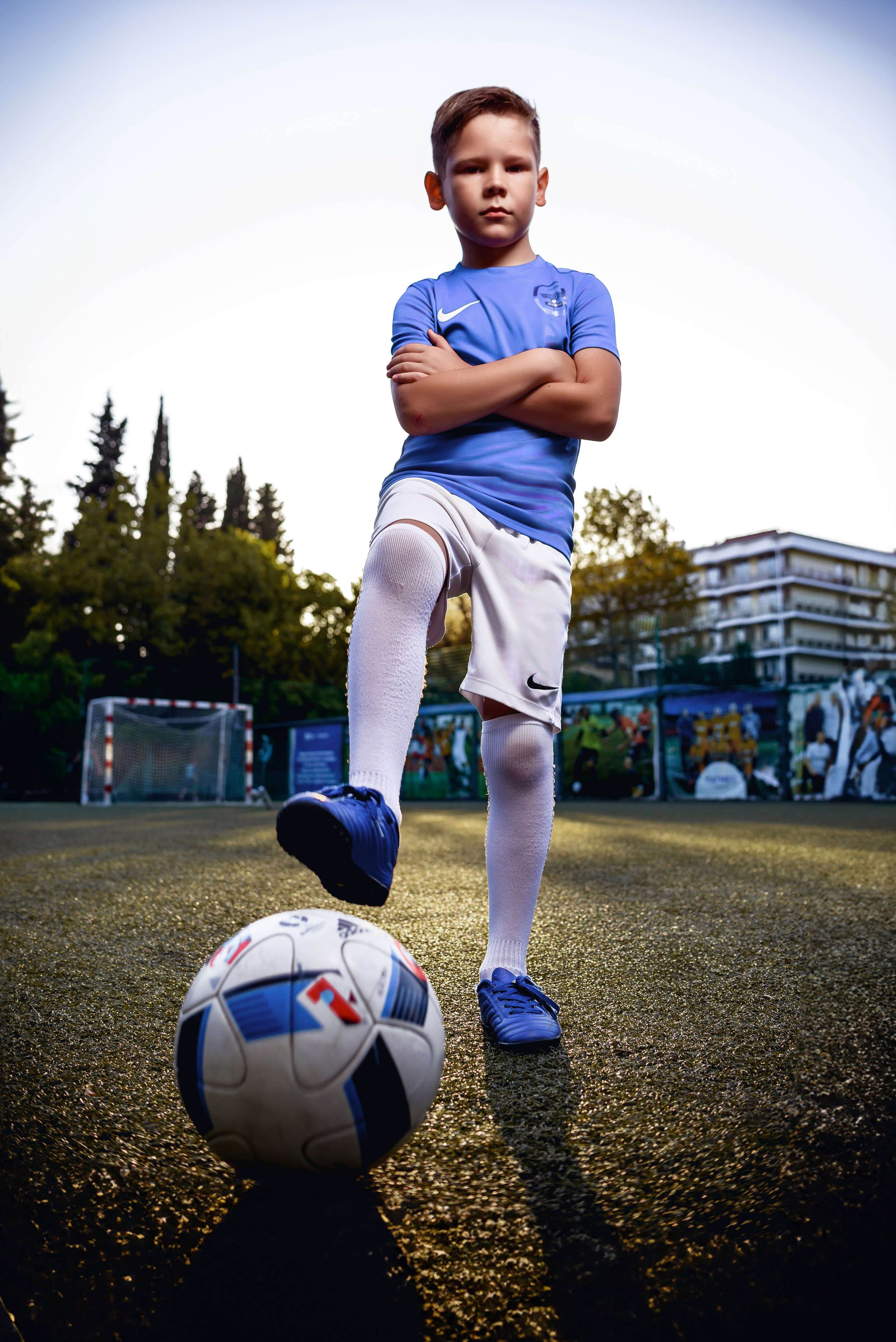 Фотосессия футболиста. Детский студийный фотограф Сочи