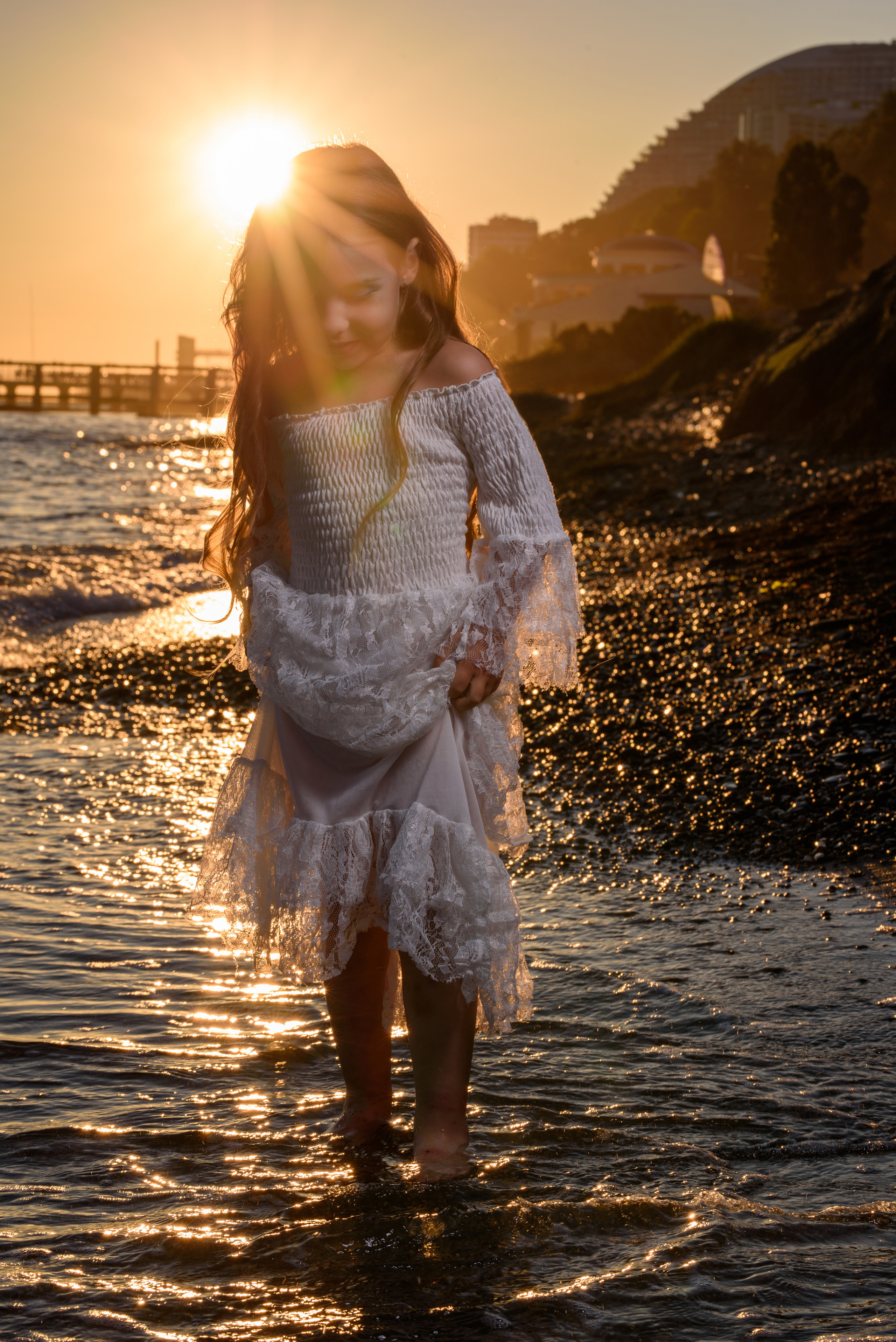 Фотосессия на закате. Детский студийный фотограф Сочи