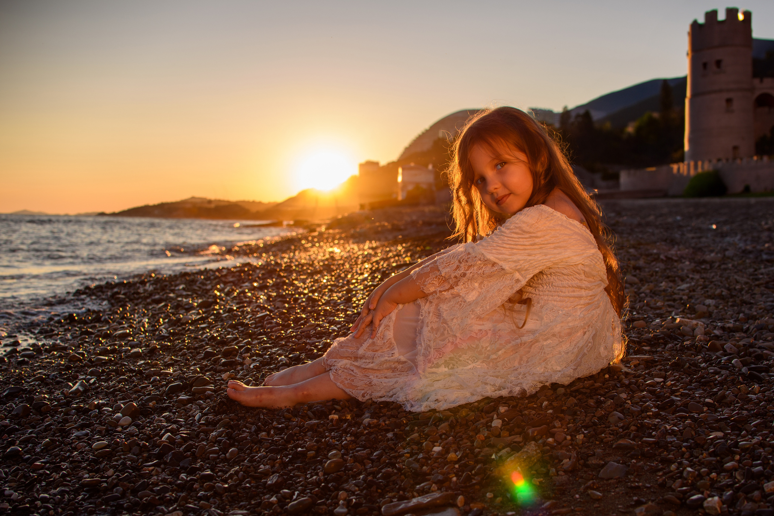 Фотосессия на закате. Детский студийный фотограф Сочи