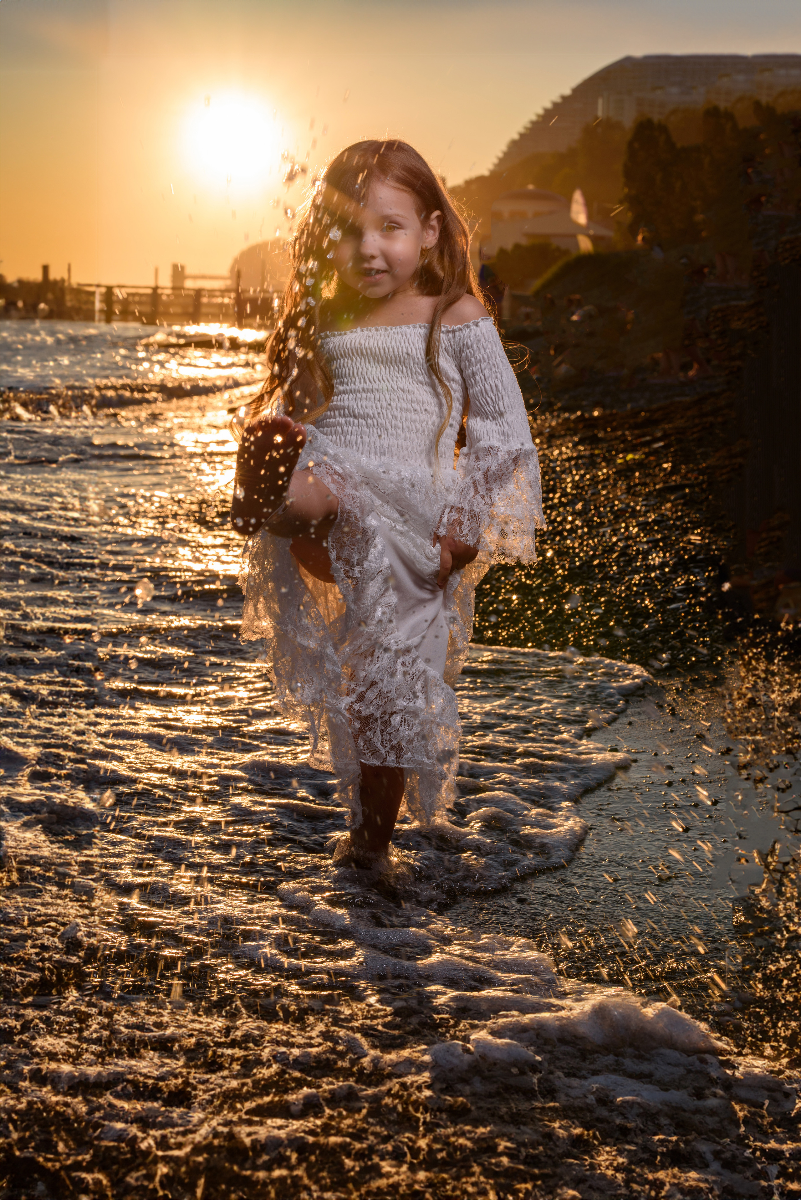 Фотосессия на закате. Детский студийный фотограф Сочи