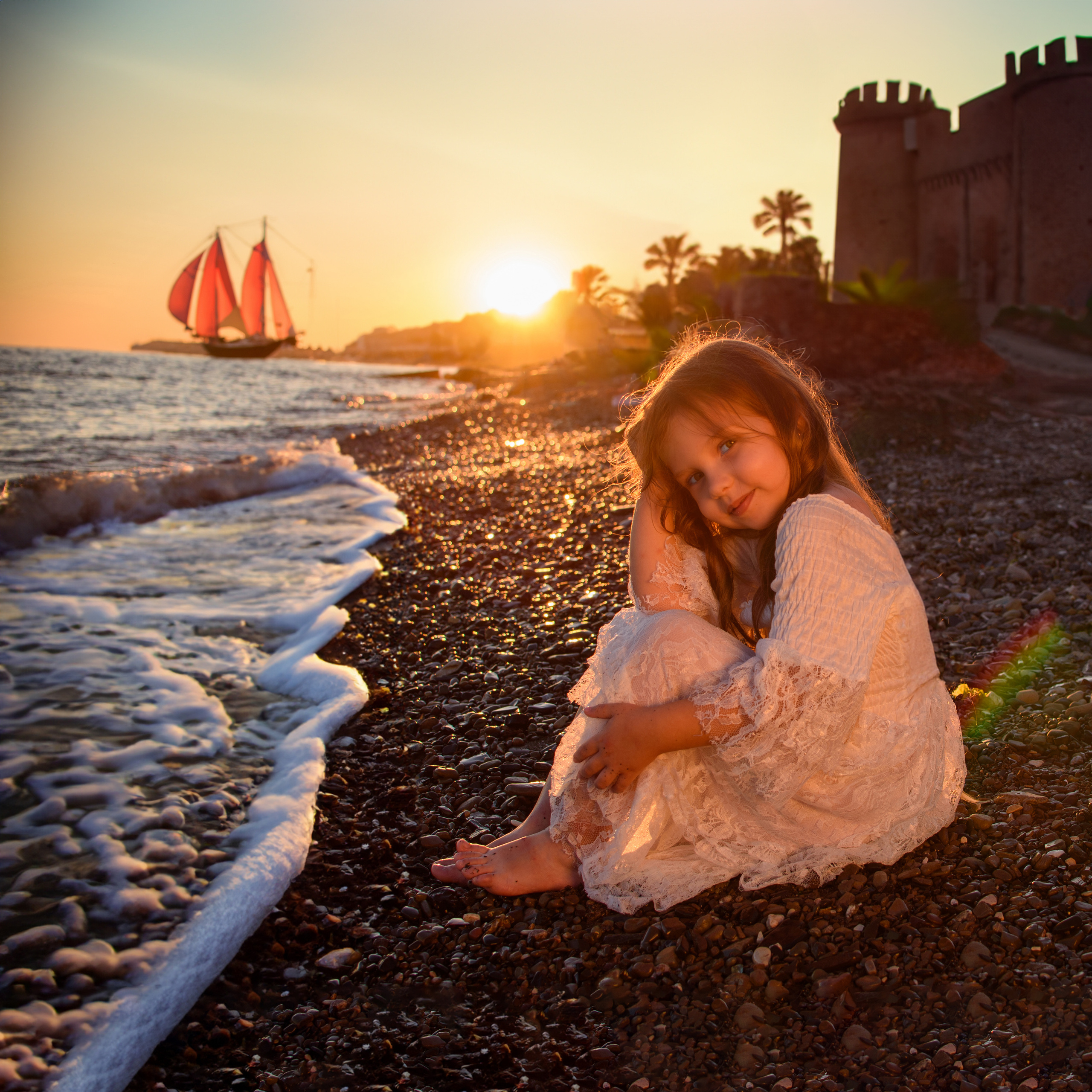 Фотосессия на закате. Детский студийный фотограф Сочи