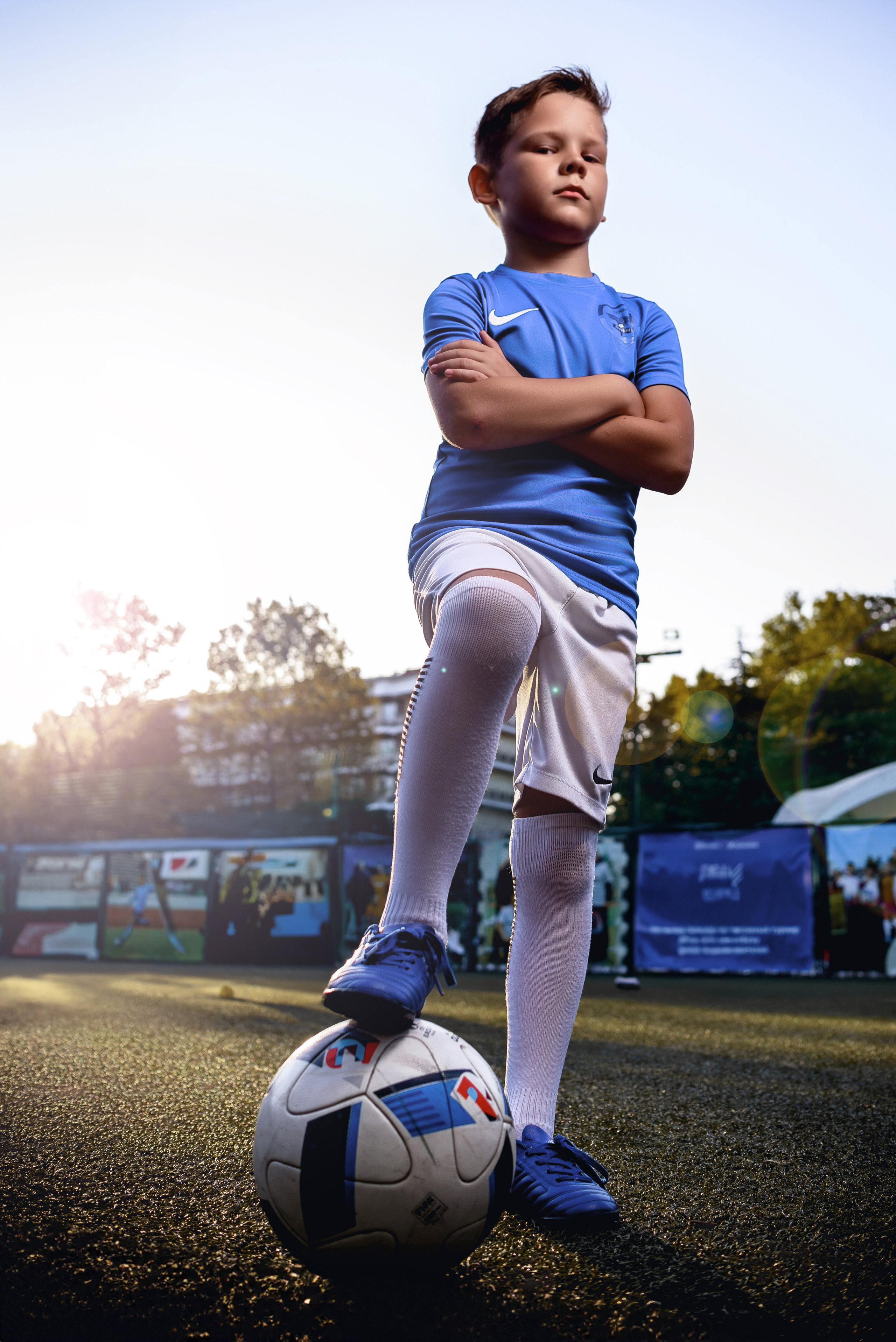 Фотосессия футболиста. Детский студийный фотограф Сочи