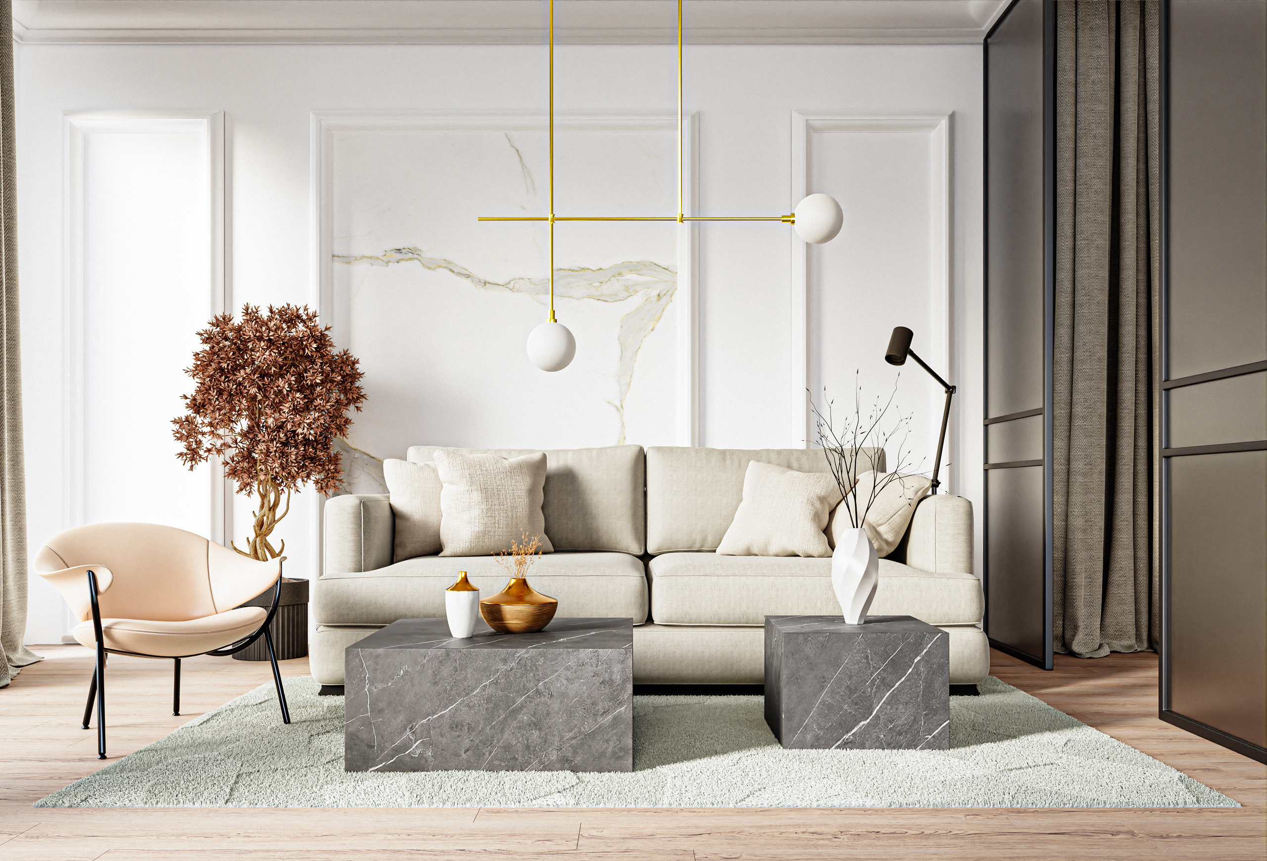 Viz.Diz/03 mono — 25 м². Студия дизайна интерьера — ODS.studio