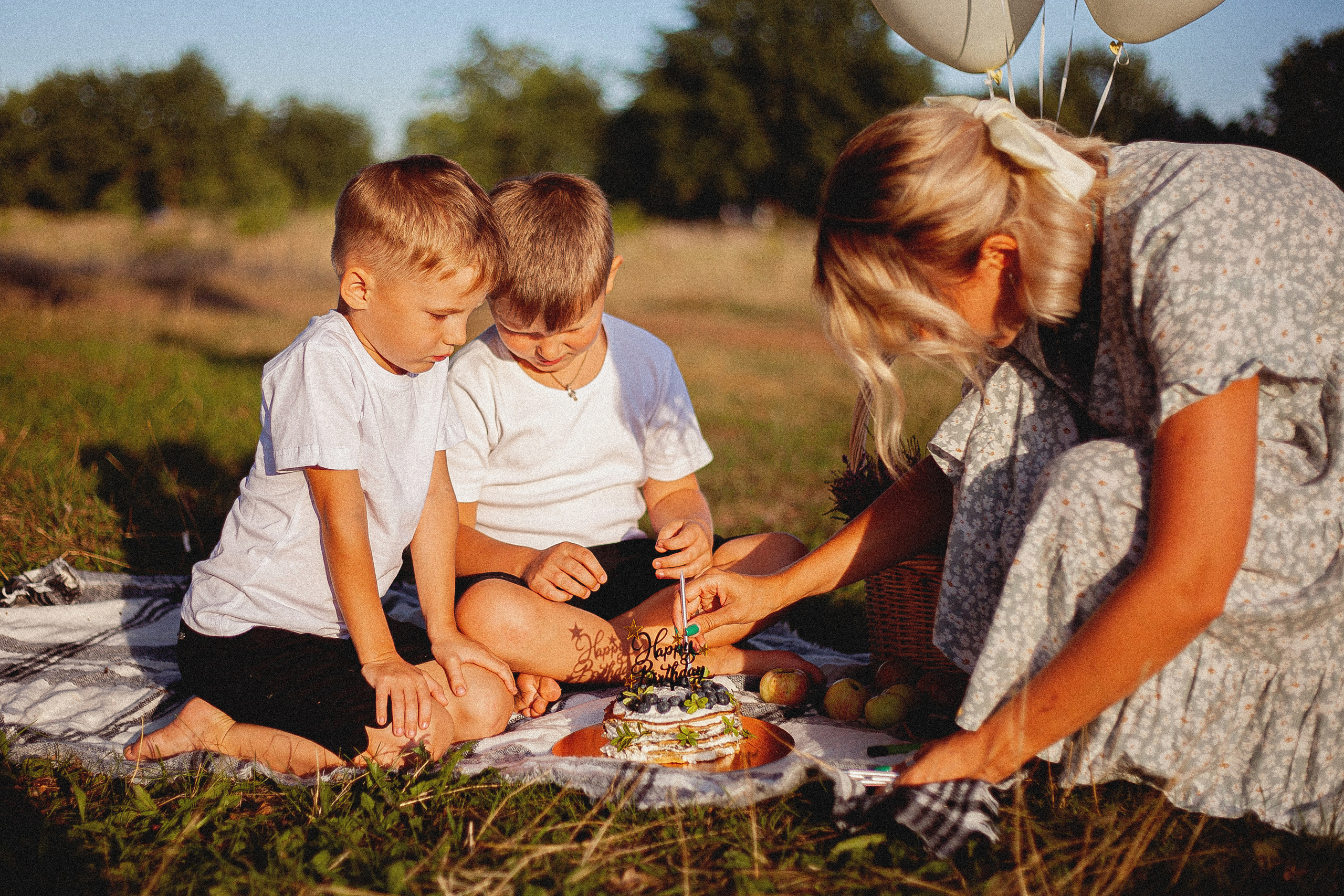 Семья Силяковых на природе, ДР мальчишек. Главная