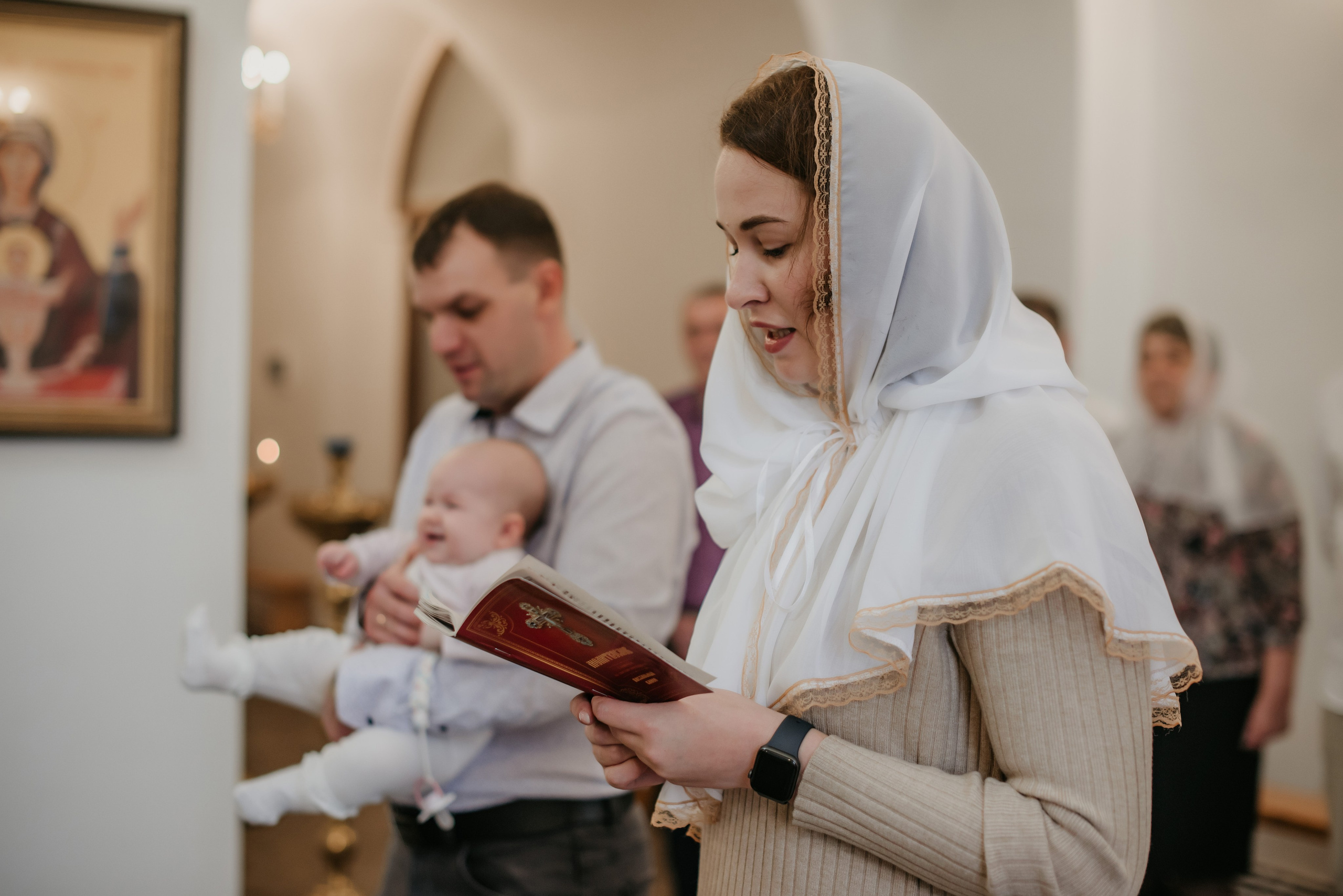 Таинство крещения Анны. Свадебный, семейный и портретный фотограф в Суворове Анастасия Седыкин