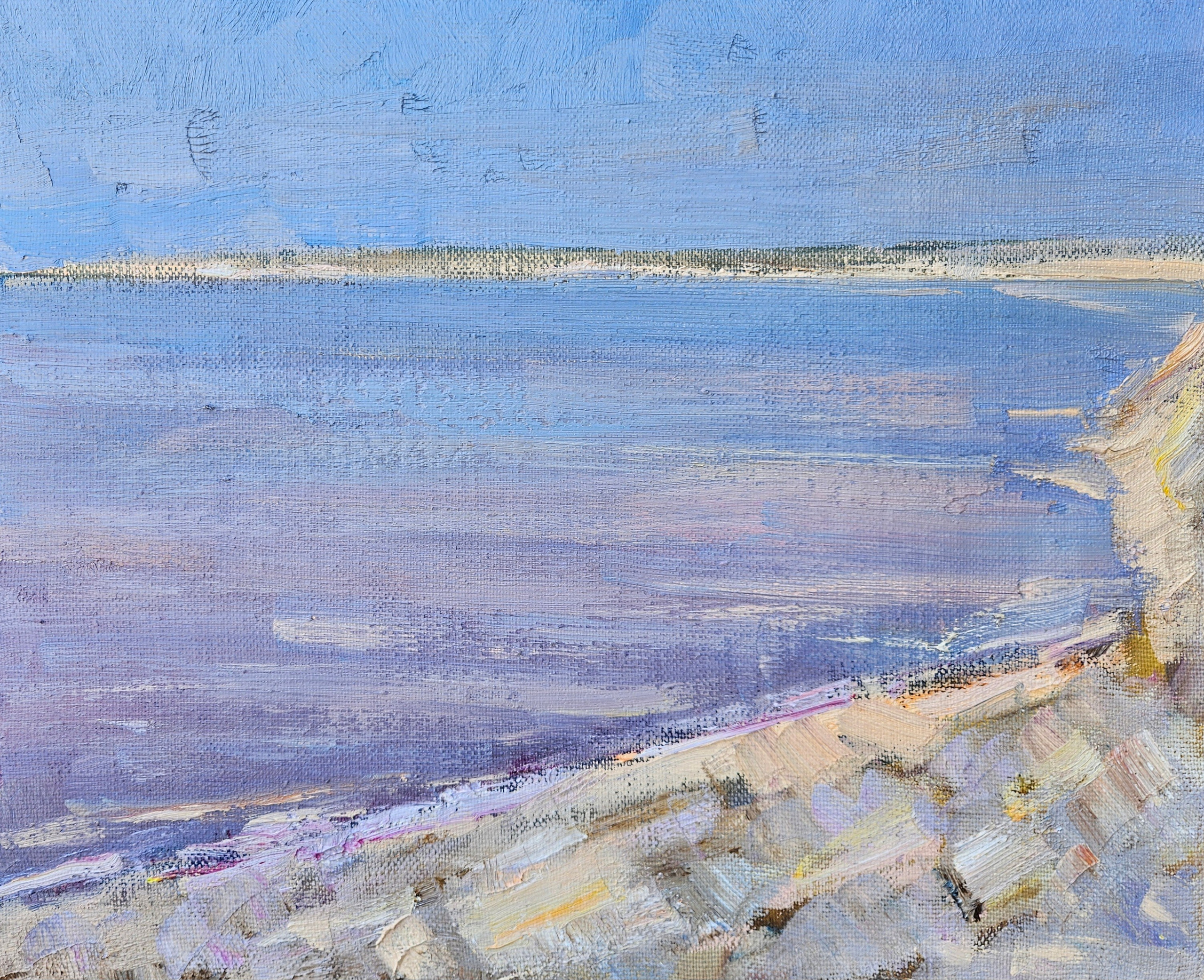 Вечер на озере Сасык-Сиваш. Евпатория. 2025. Холст, масло. 45х55. Цена: 10000₽