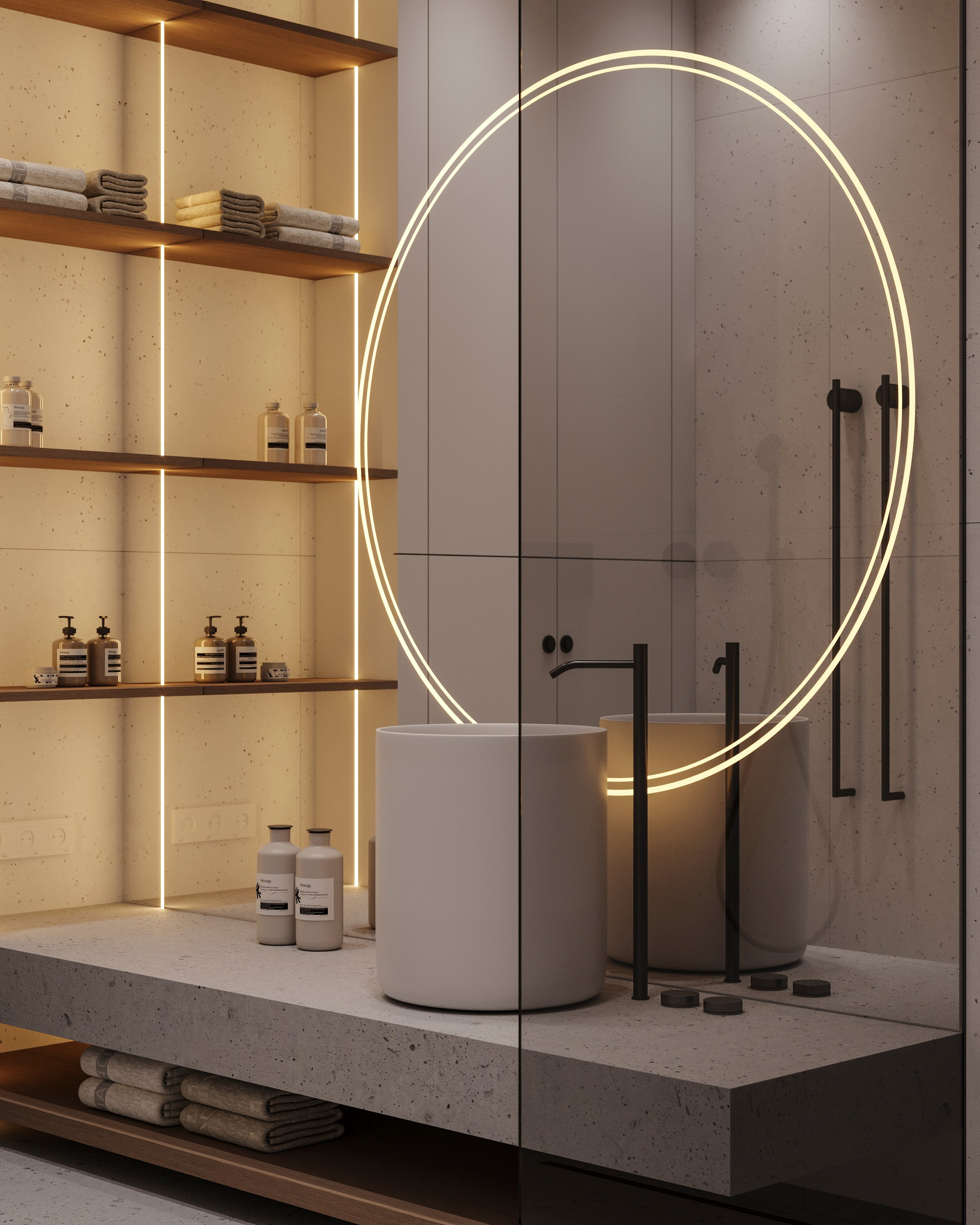 CONCRETE | DESIGNER ANNE KIREEVA. Interior Visualization by Valerie Stetyukevich