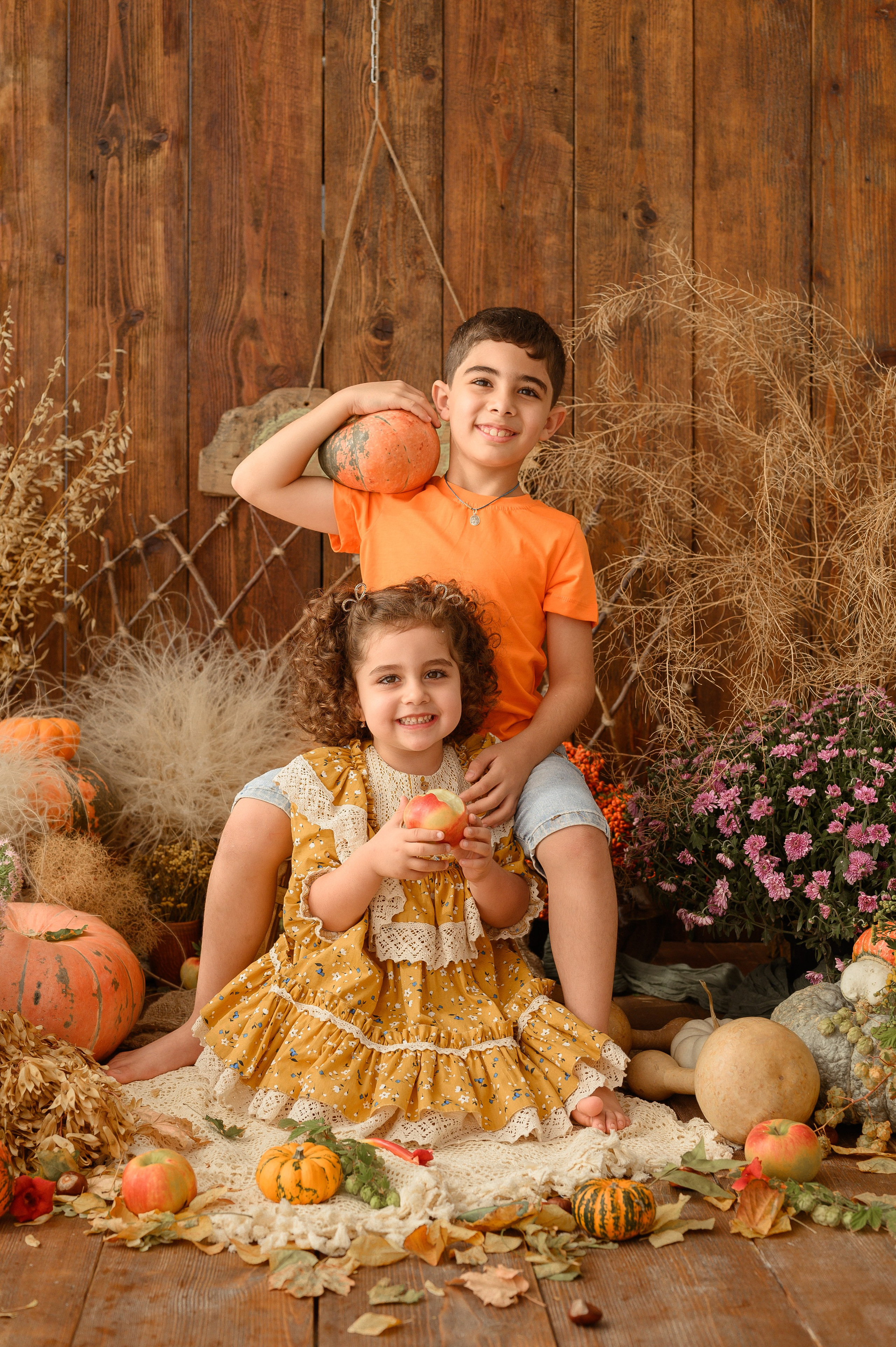 Еве годик. Тыквочки. Детский и семейный фотограф Ирина Гладких