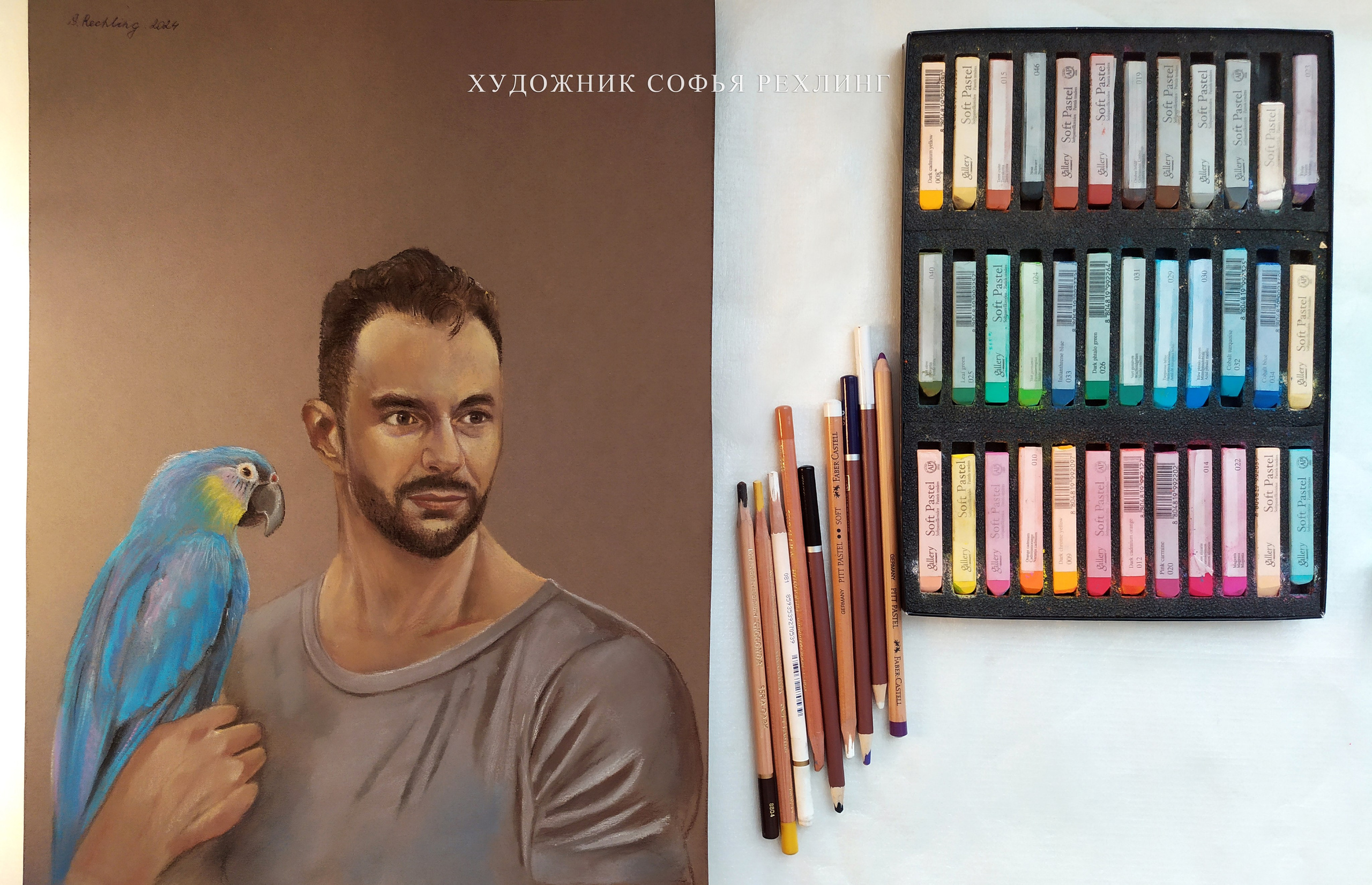 Мужской портрет на заказ по фотографии 