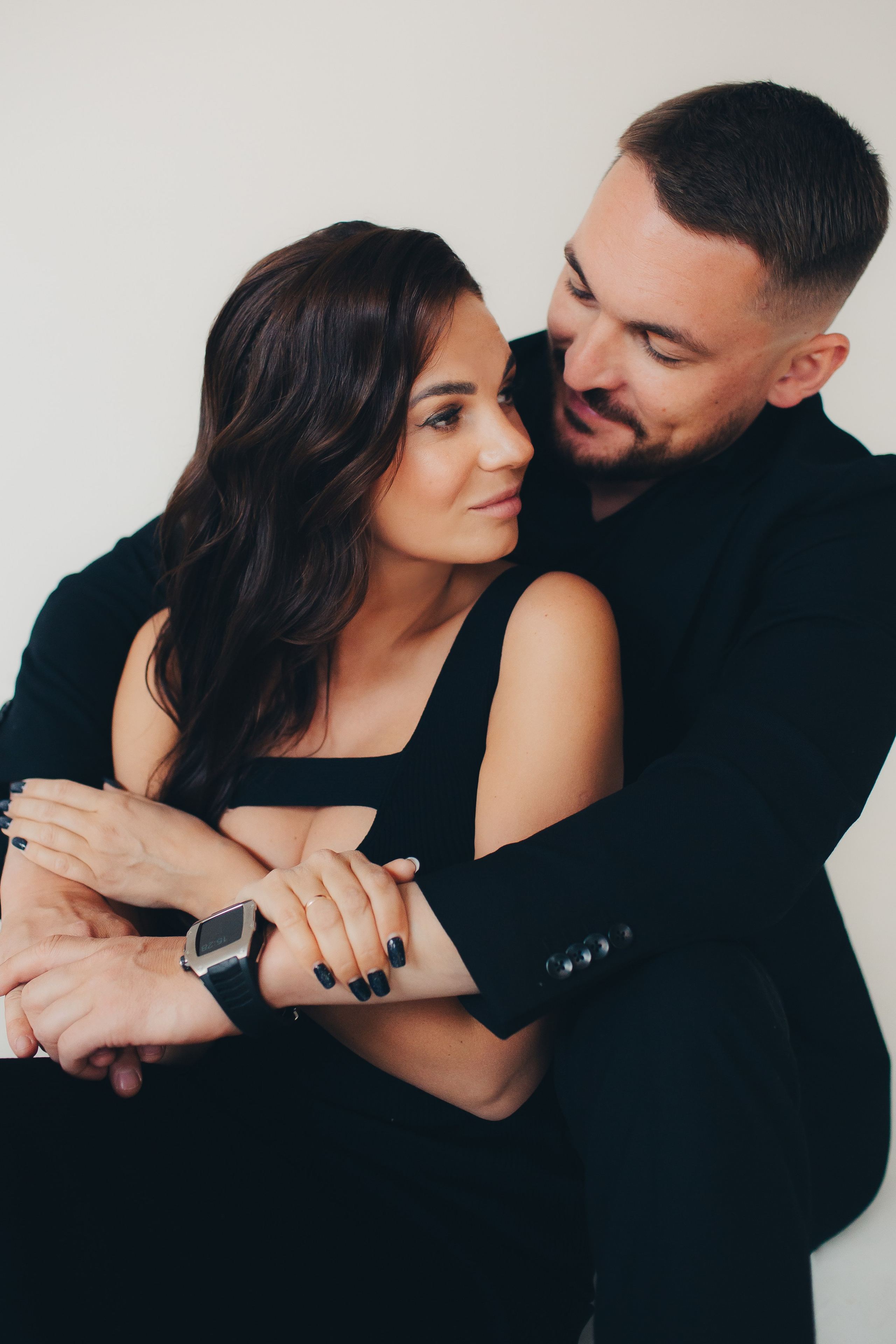 Семейная съёмка на белом фоне. Фотограф Евгения Мальцева, Архангельск