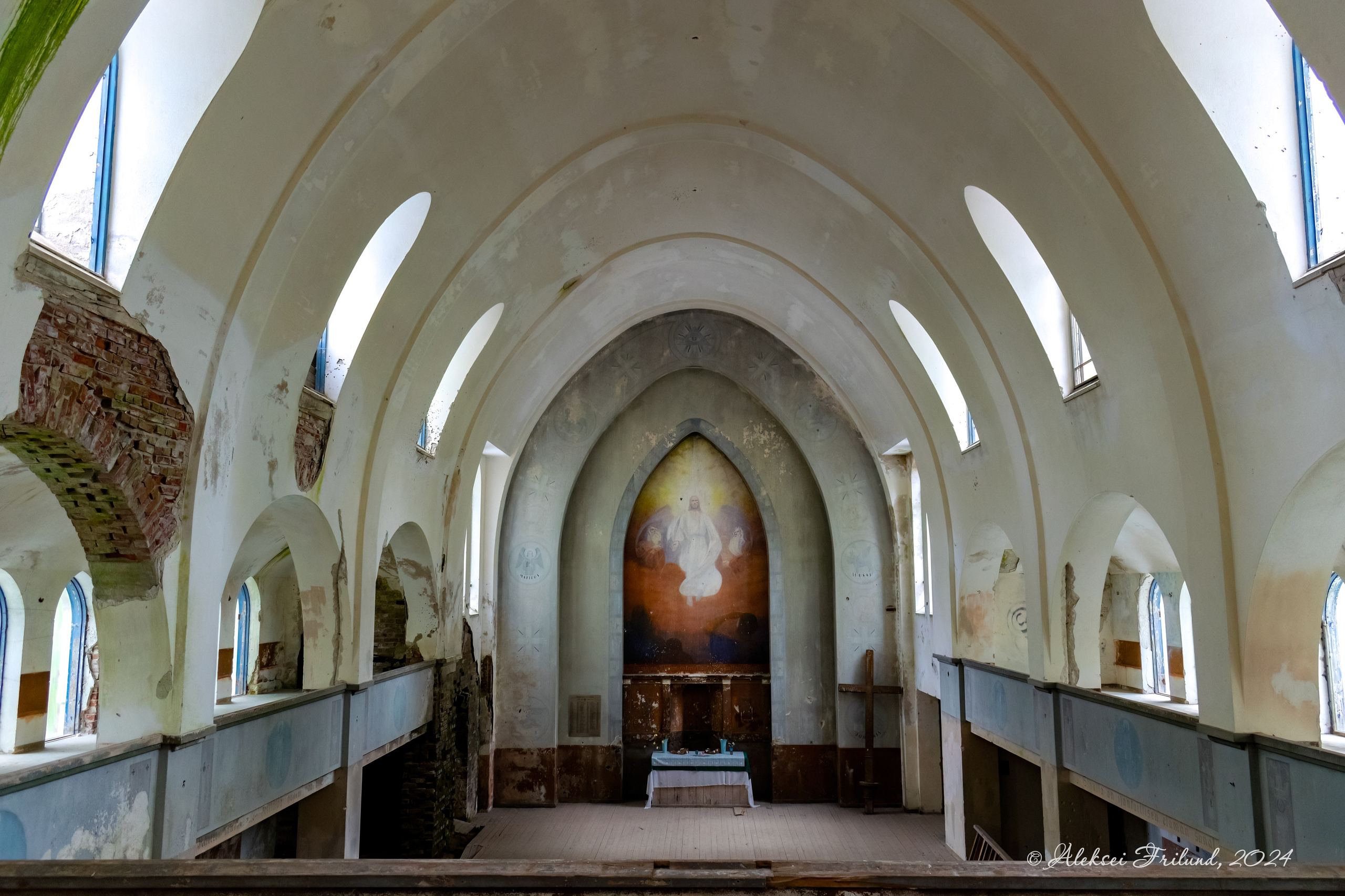 Кирха в пос. Лумиваара. Аэросъемка. Фото и Видео в Карелии. Алексей Фрилунд