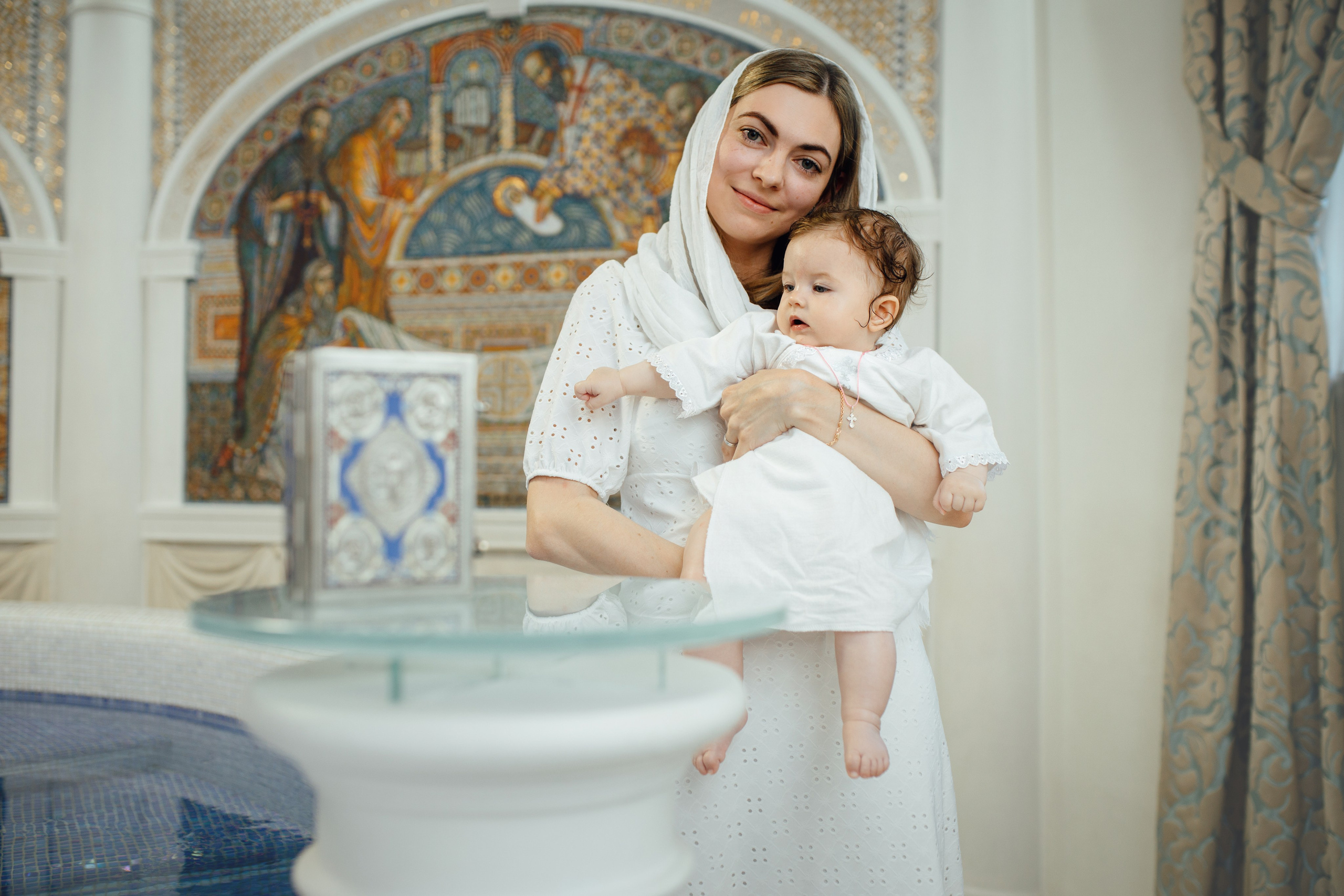 Крещение Аделины, храм Святой Троицы, июль 2024