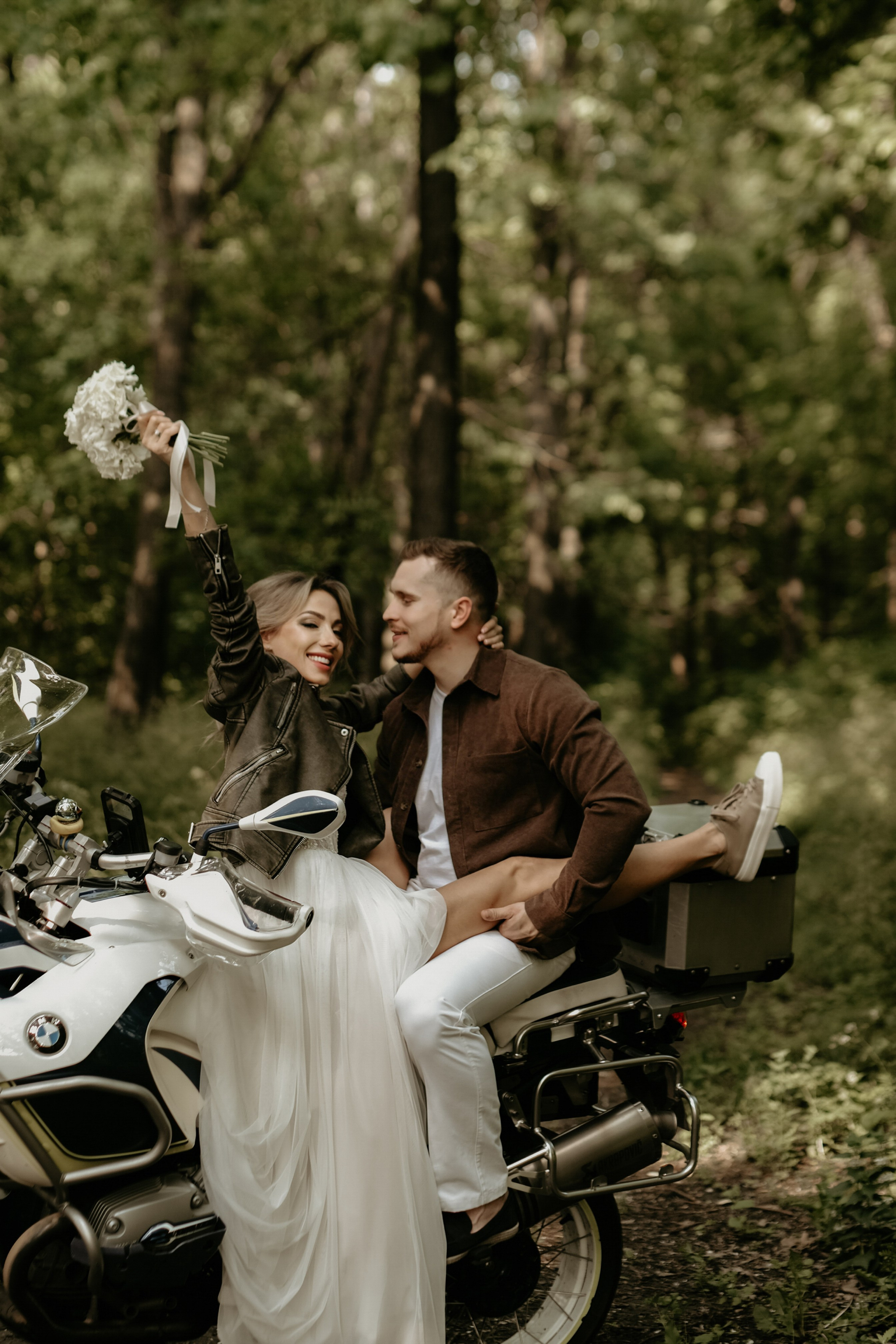 Свадебная love-story на мотоцикле