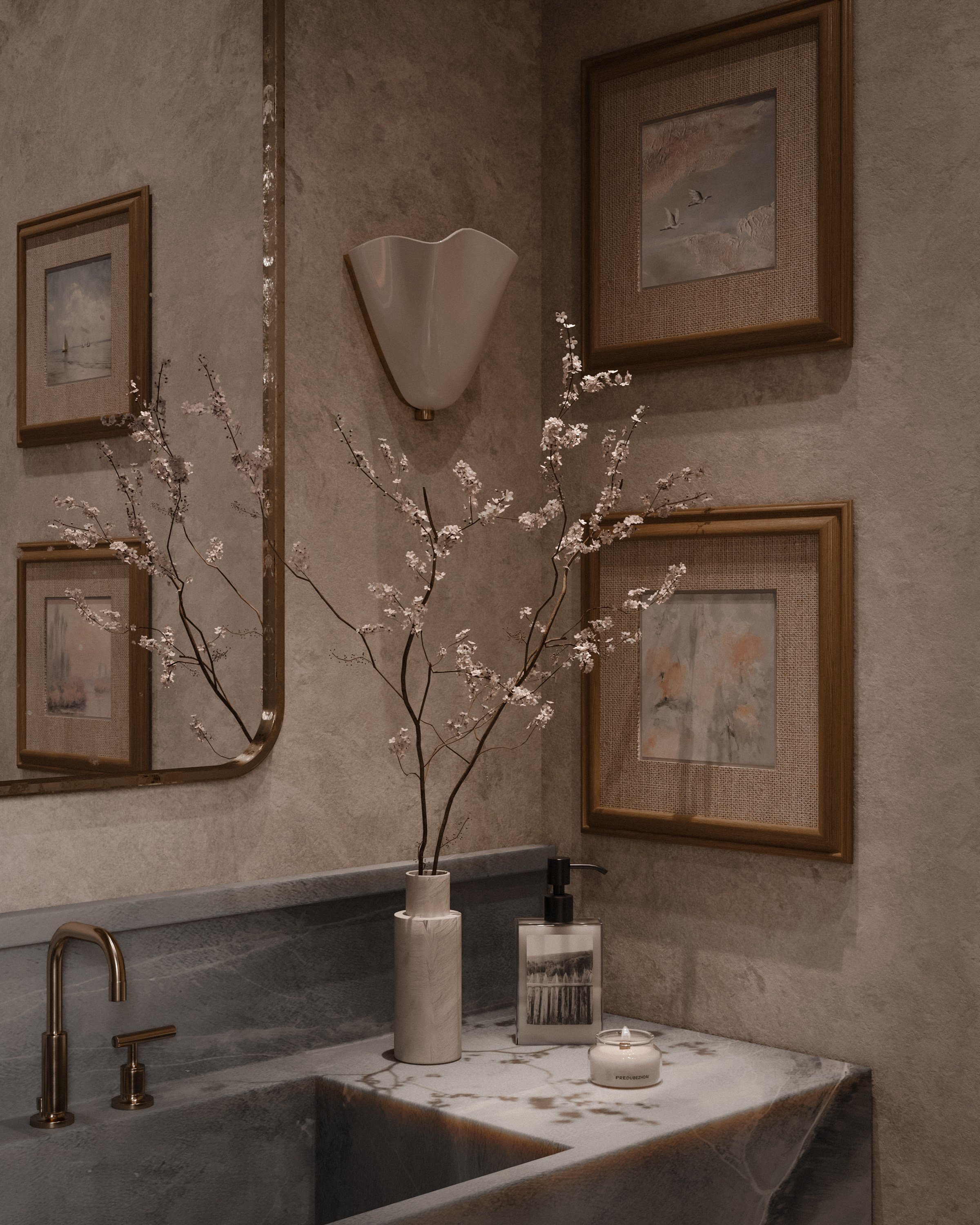 Vintage bathroom. 3D визуализатор интерьеров