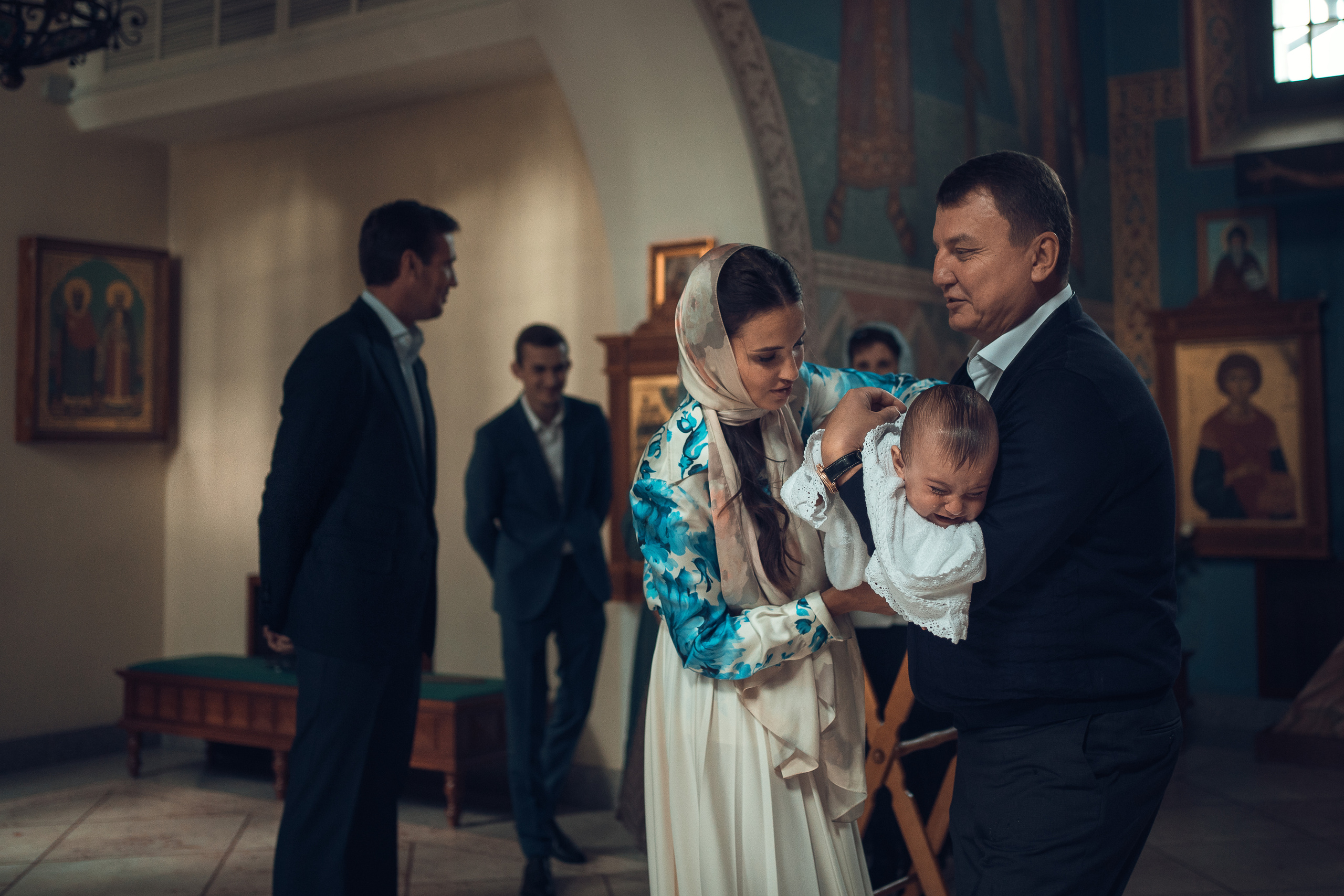 Крещение Даниила. Храм Иоанна Предтечи в Горках-8. Фотограф на Крещение в Москве Ткач Елена