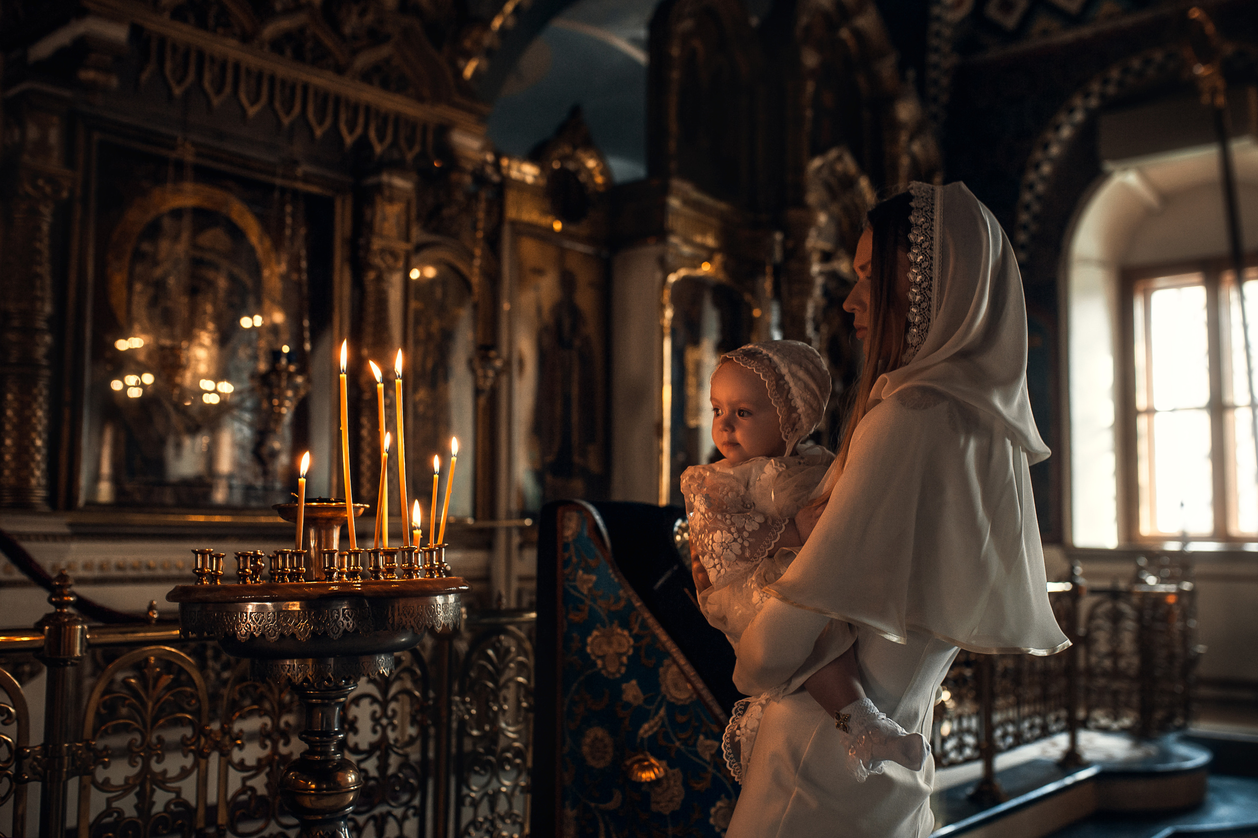 Крещение Мелании. Храм Петра и Павла на Яузе. Фотограф на Крещение в Москве Ткач Елена