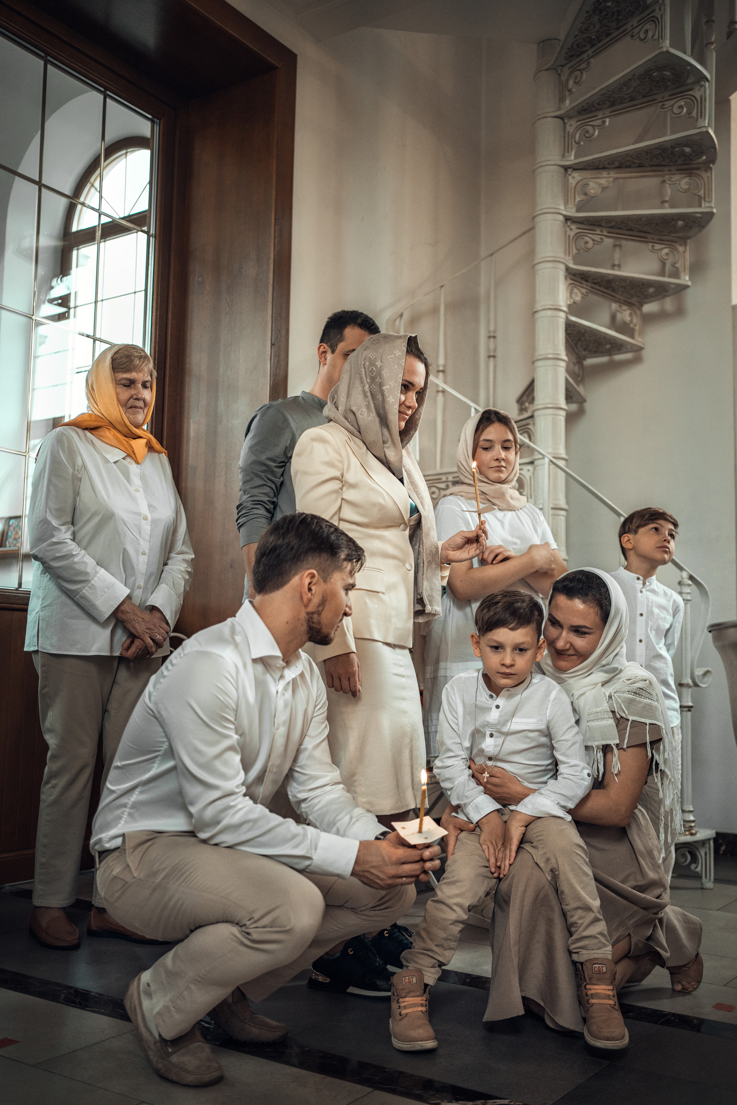 Крещение Александра. Храм Андрея Первозванного в с. Рождествено. Фотограф на Крещение в Москве Ткач Елена