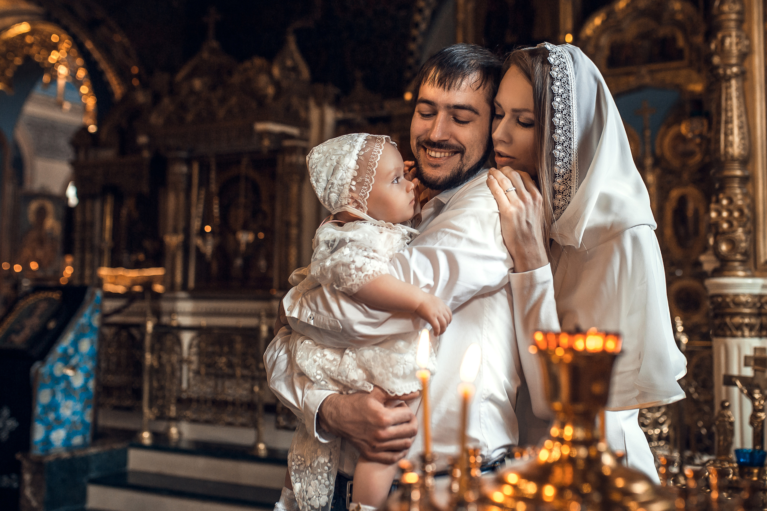 Крещение Мелании. Храм Петра и Павла на Яузе. Фотограф на Крещение в Москве Ткач Елена