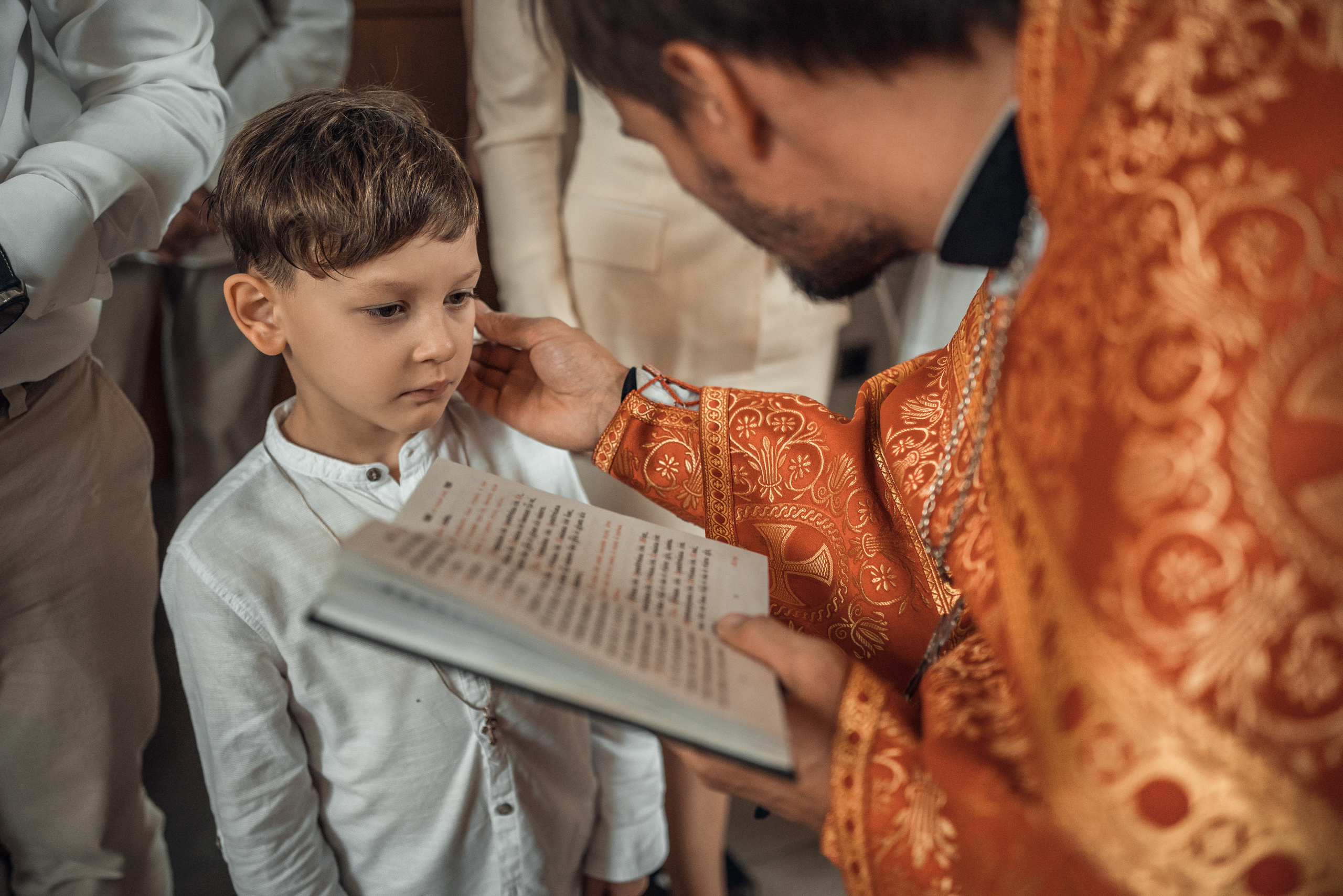 Крещение Александра. Храм Андрея Первозванного в с. Рождествено. Фотограф на Крещение в Москве Ткач Елена