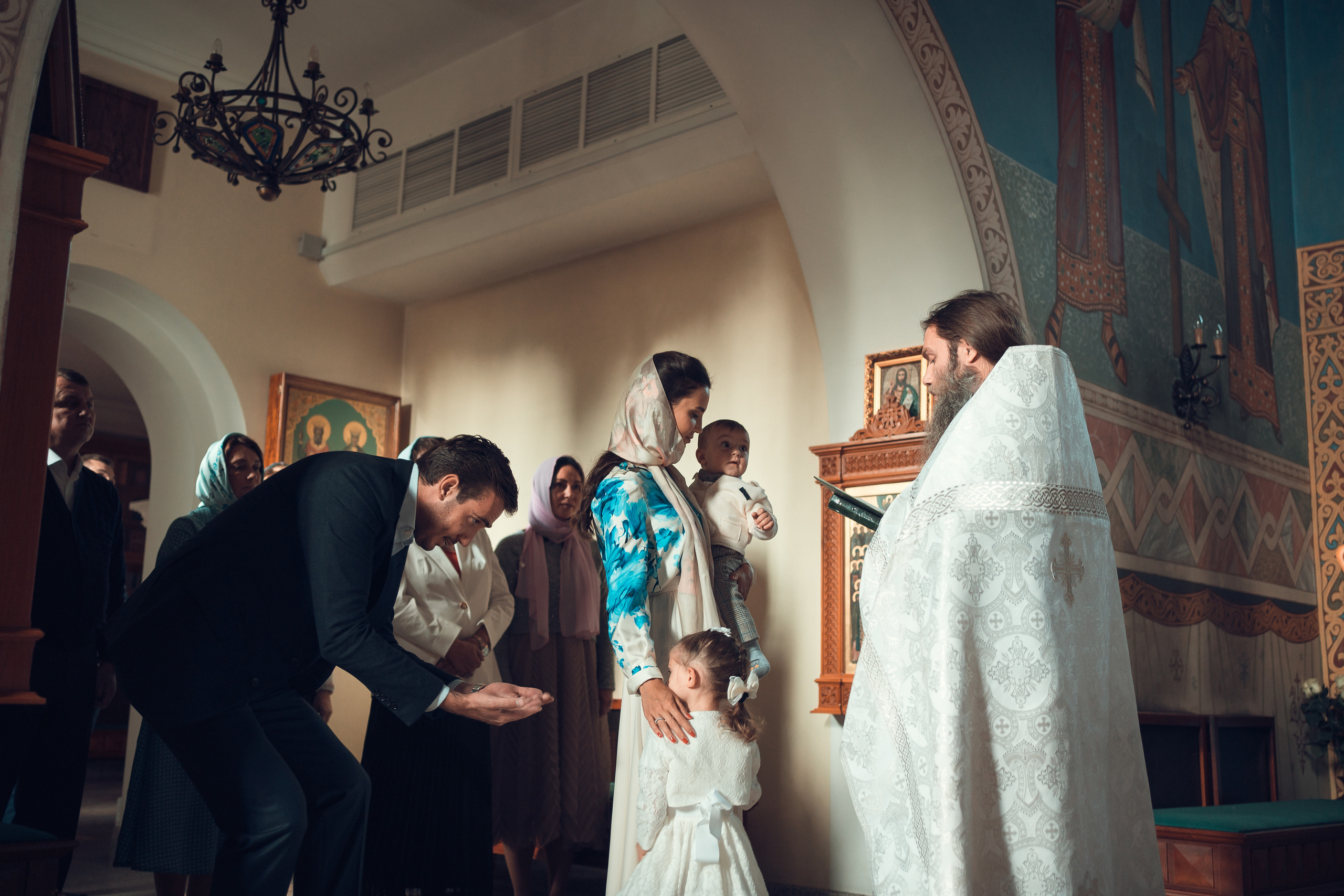 Крещение Даниила. Храм Иоанна Предтечи в Горках-8. Фотограф на Крещение в Москве Ткач Елена