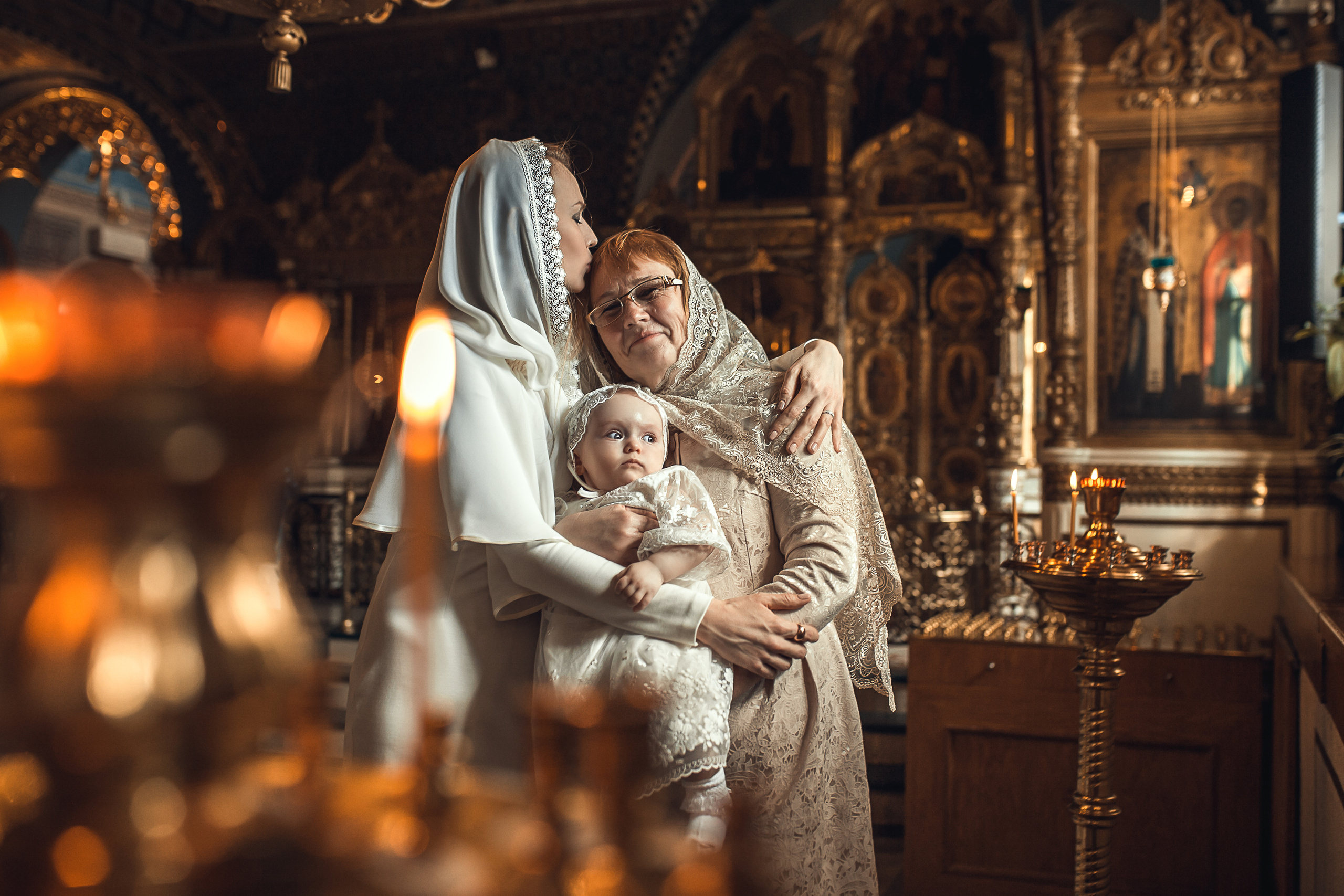 Крещение Мелании. Храм Петра и Павла на Яузе. Фотограф на Крещение в Москве Ткач Елена