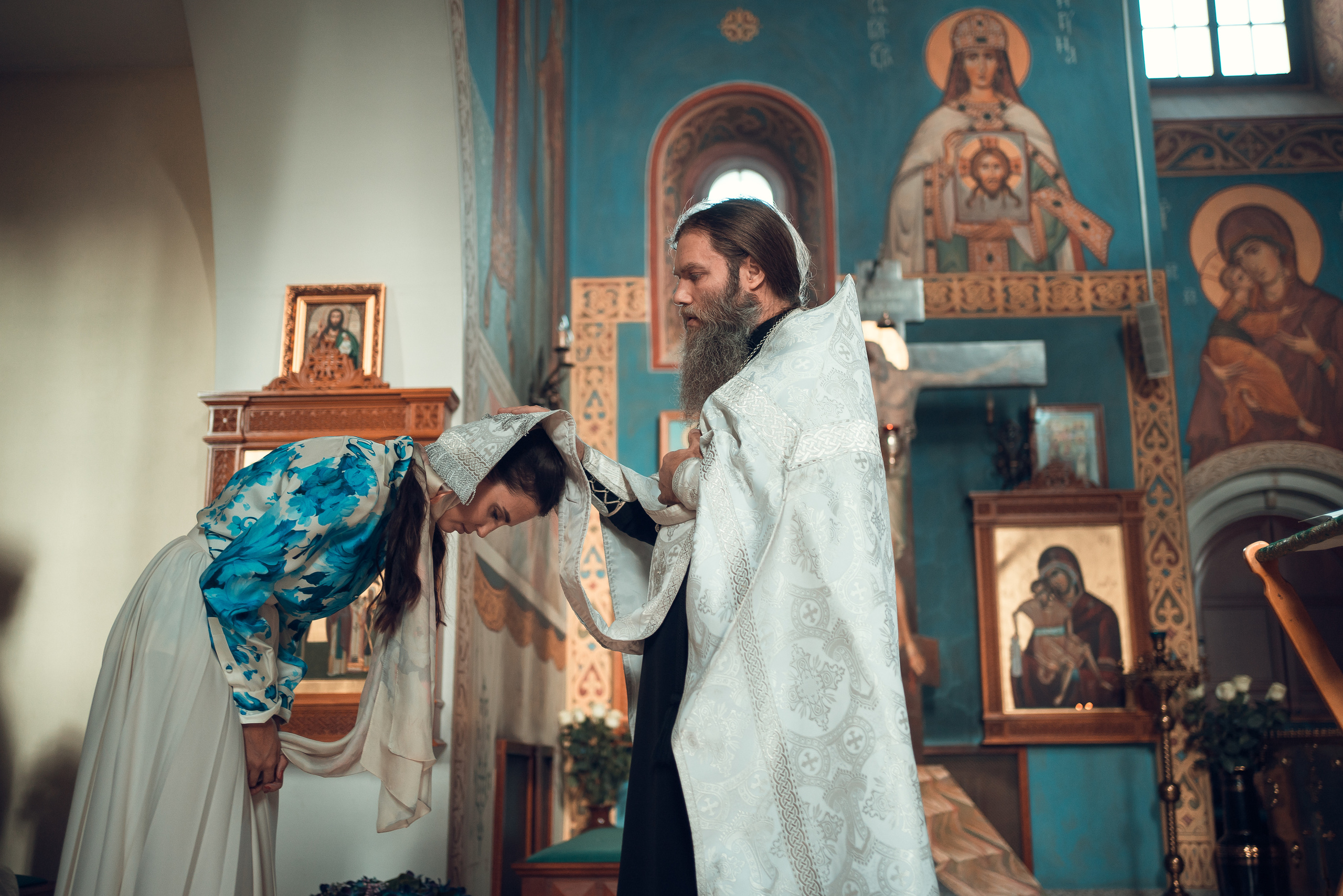 Крещение Даниила. Храм Иоанна Предтечи в Горках-8. Фотограф на Крещение в Москве Ткач Елена