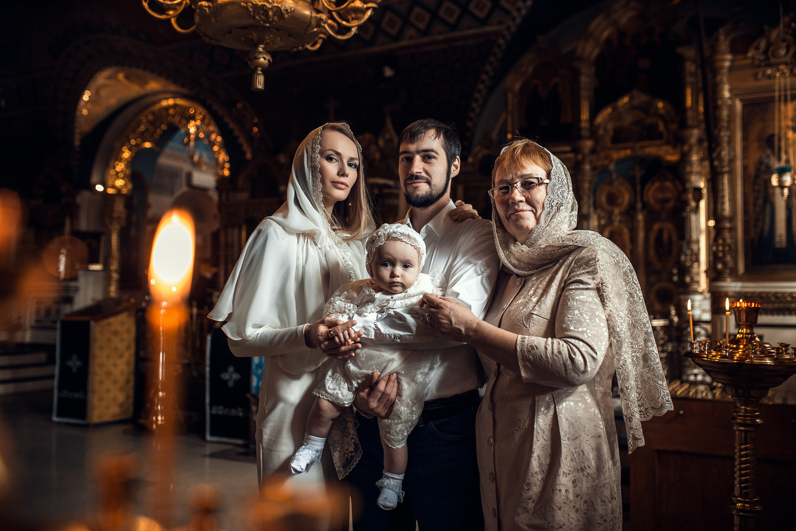Крещение Мелании. Храм Петра и Павла на Яузе. Фотограф на Крещение в Москве Ткач Елена
