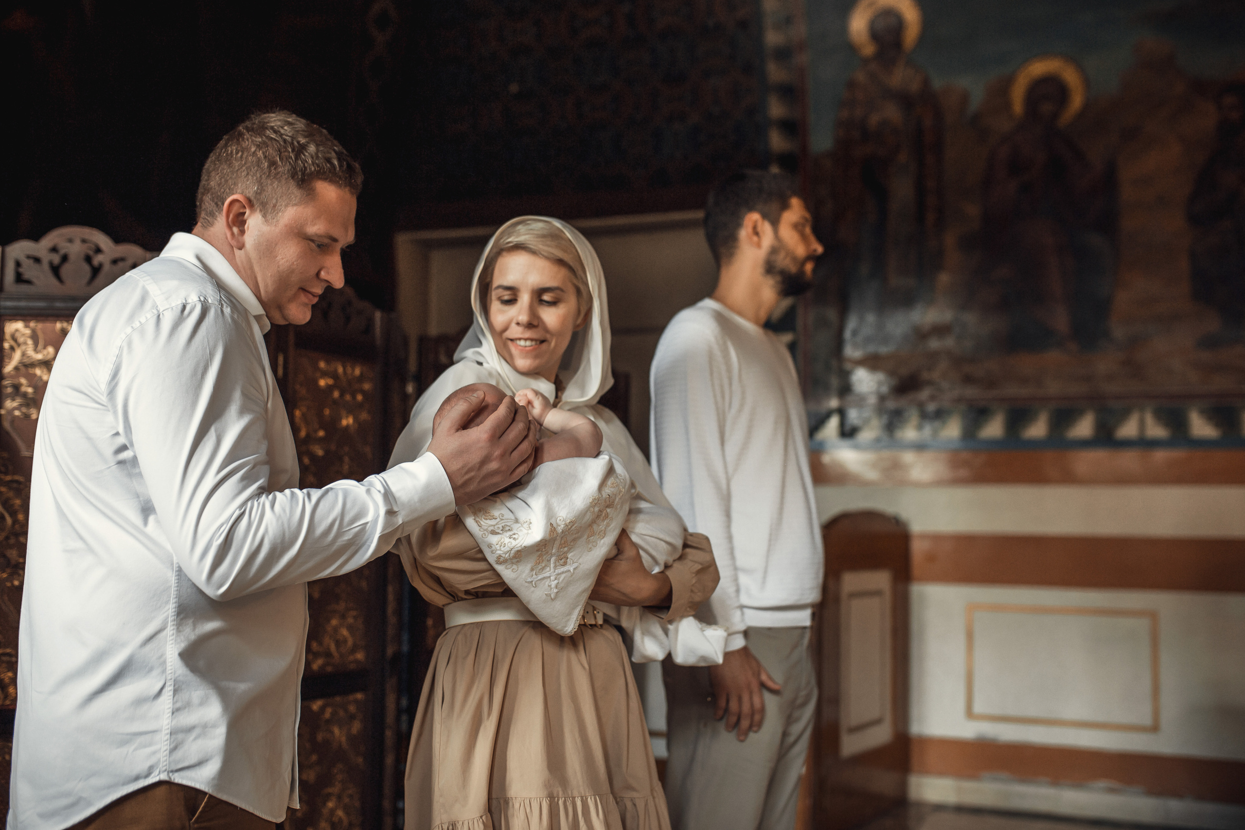 Крещение Луки. Храм Петра и Павла на Яузе. Фотограф на Крещение в Москве Ткач Елена