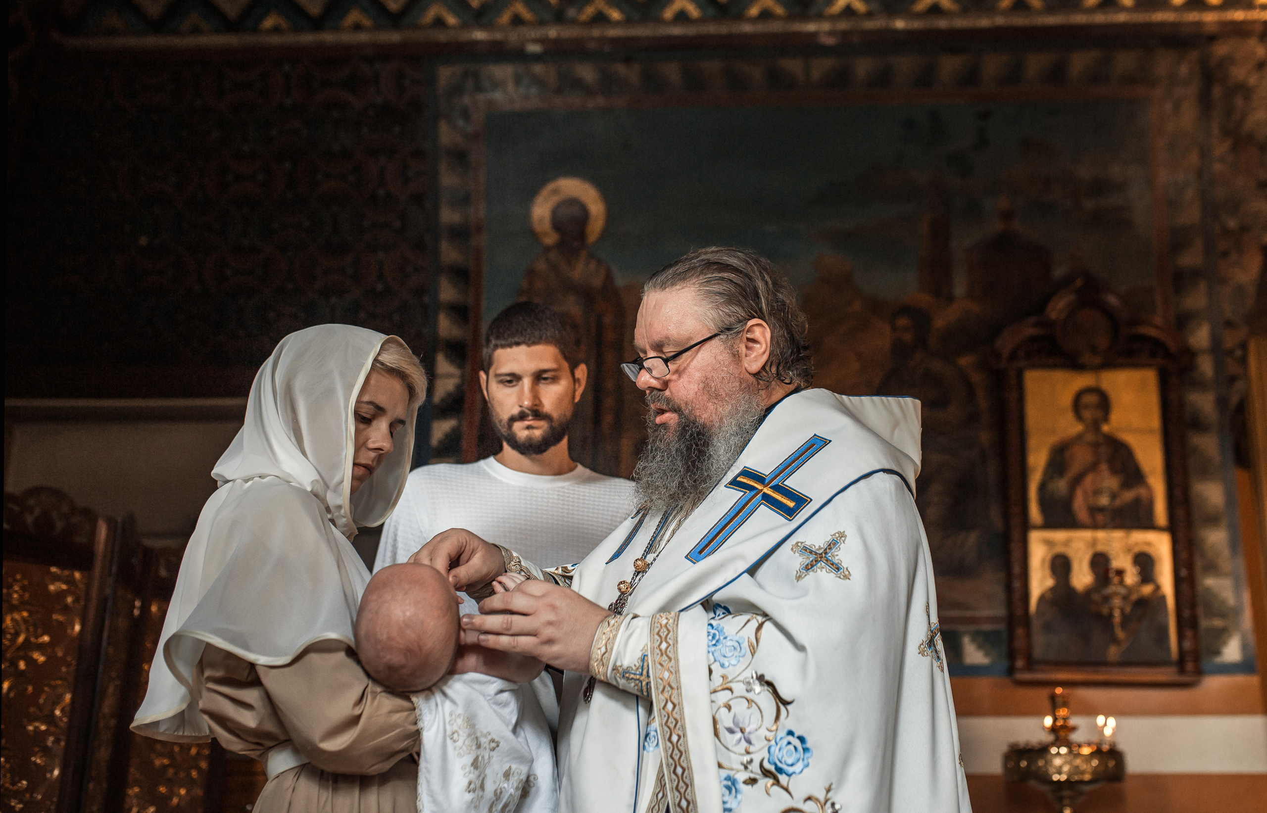 Крещение Луки. Храм Петра и Павла на Яузе. Фотограф на Крещение в Москве Ткач Елена