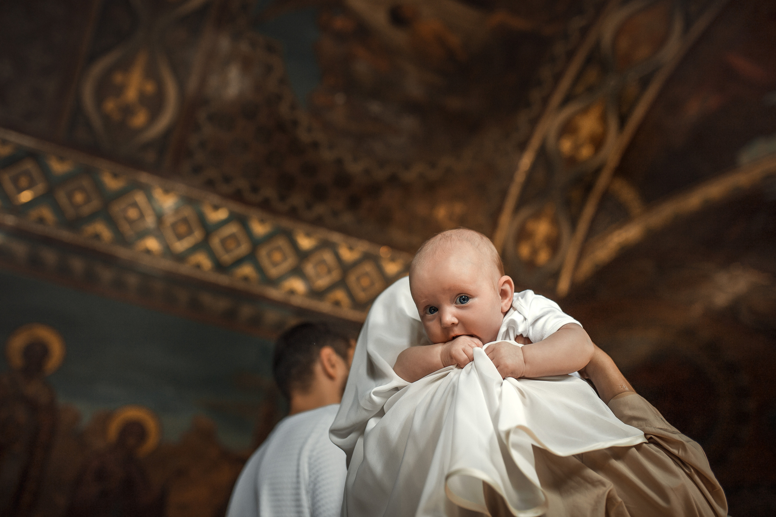 Крещение Луки. Храм Петра и Павла на Яузе. Фотограф на Крещение в Москве Ткач Елена