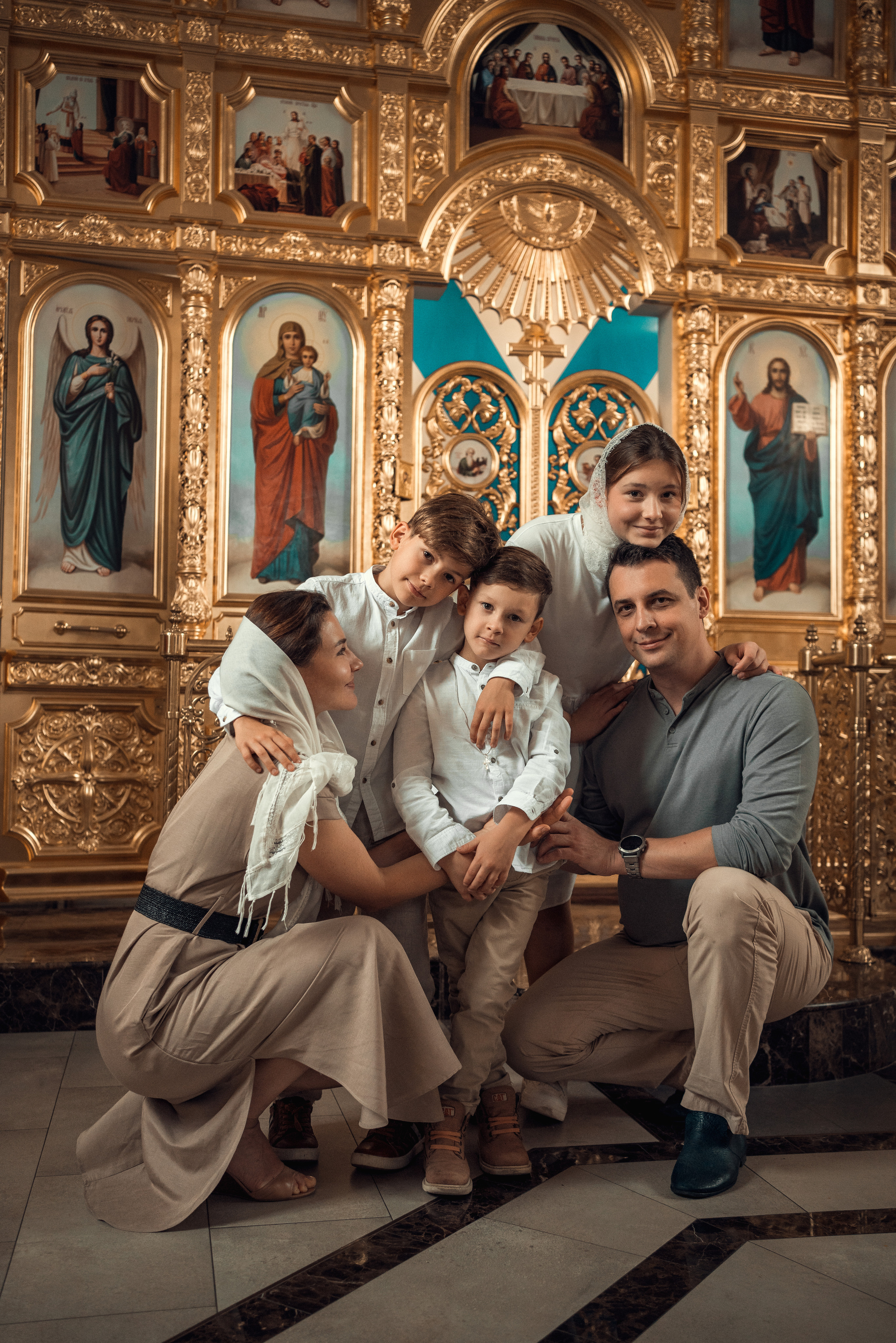 Крещение Александра. Храм Андрея Первозванного в с. Рождествено. Фотограф на Крещение в Москве Ткач Елена