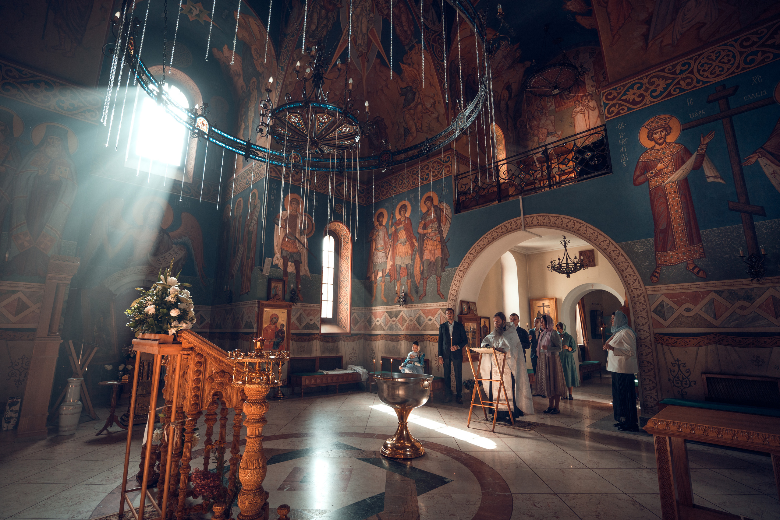 Крещение Даниила. Храм Иоанна Предтечи в Горках-8. Фотограф на Крещение в Москве Ткач Елена