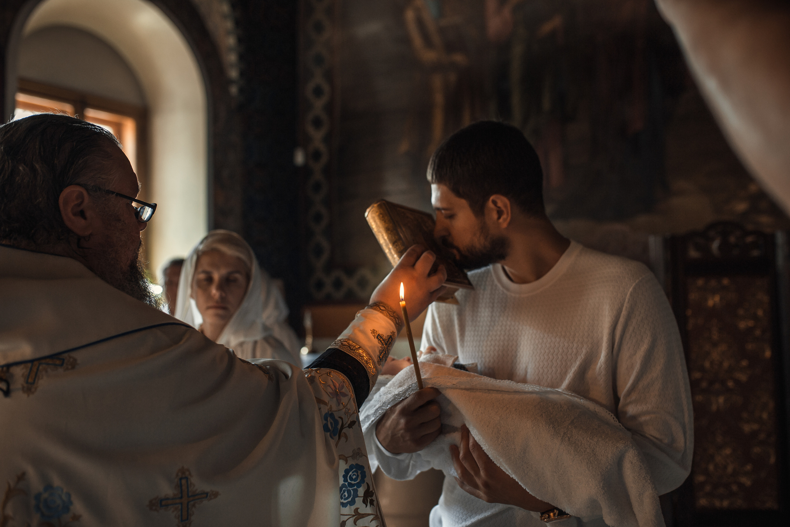 Крещение Луки. Храм Петра и Павла на Яузе. Фотограф на Крещение в Москве Ткач Елена