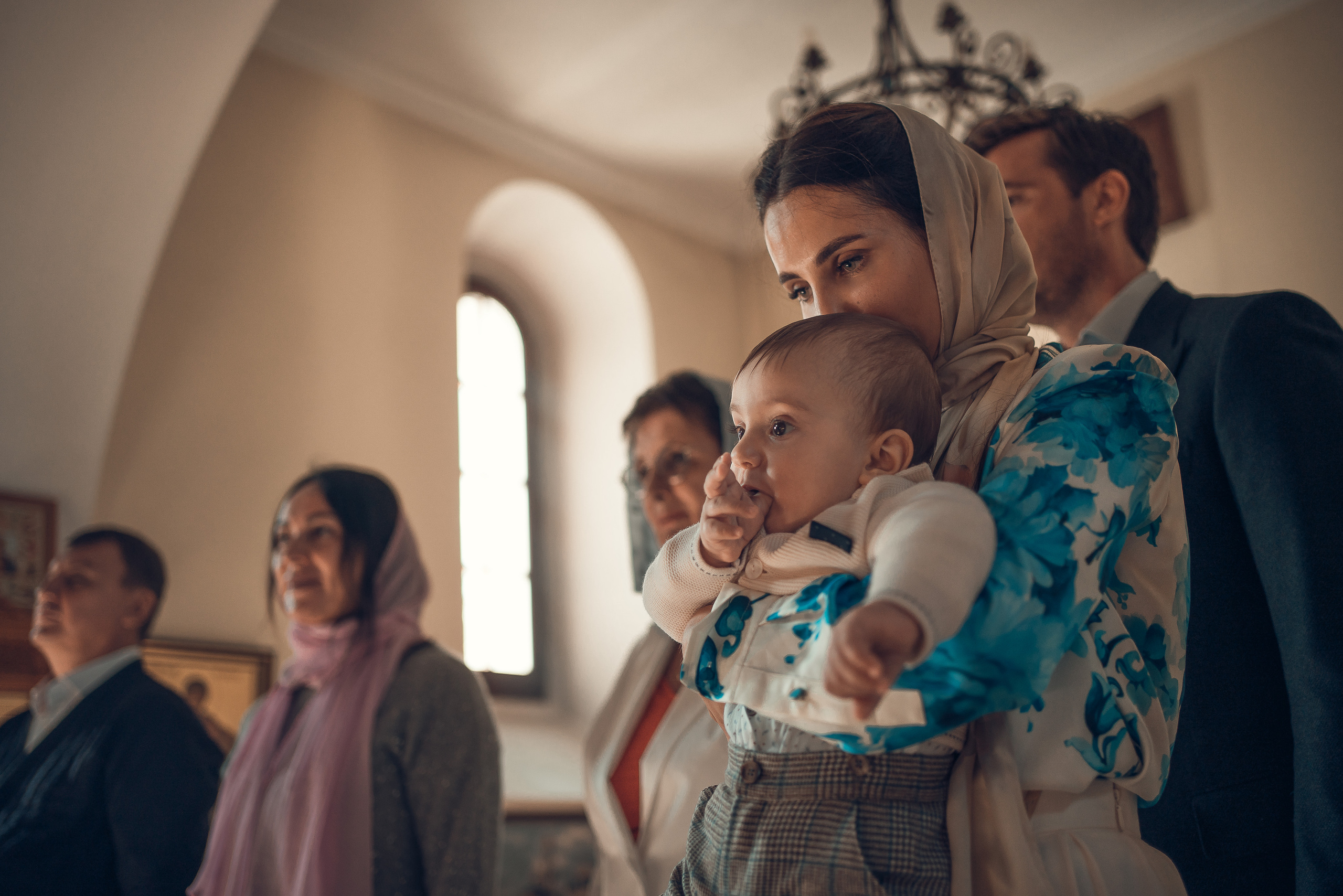 Крещение Даниила. Храм Иоанна Предтечи в Горках-8. Фотограф на Крещение в Москве Ткач Елена