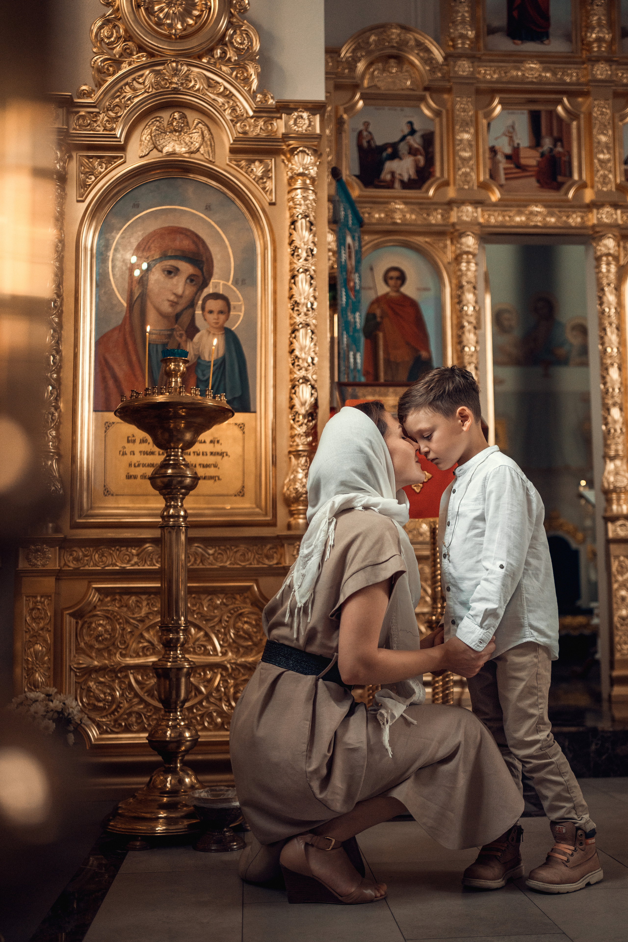 Крещение Александра. Храм Андрея Первозванного в с. Рождествено. Фотограф на Крещение в Москве Ткач Елена