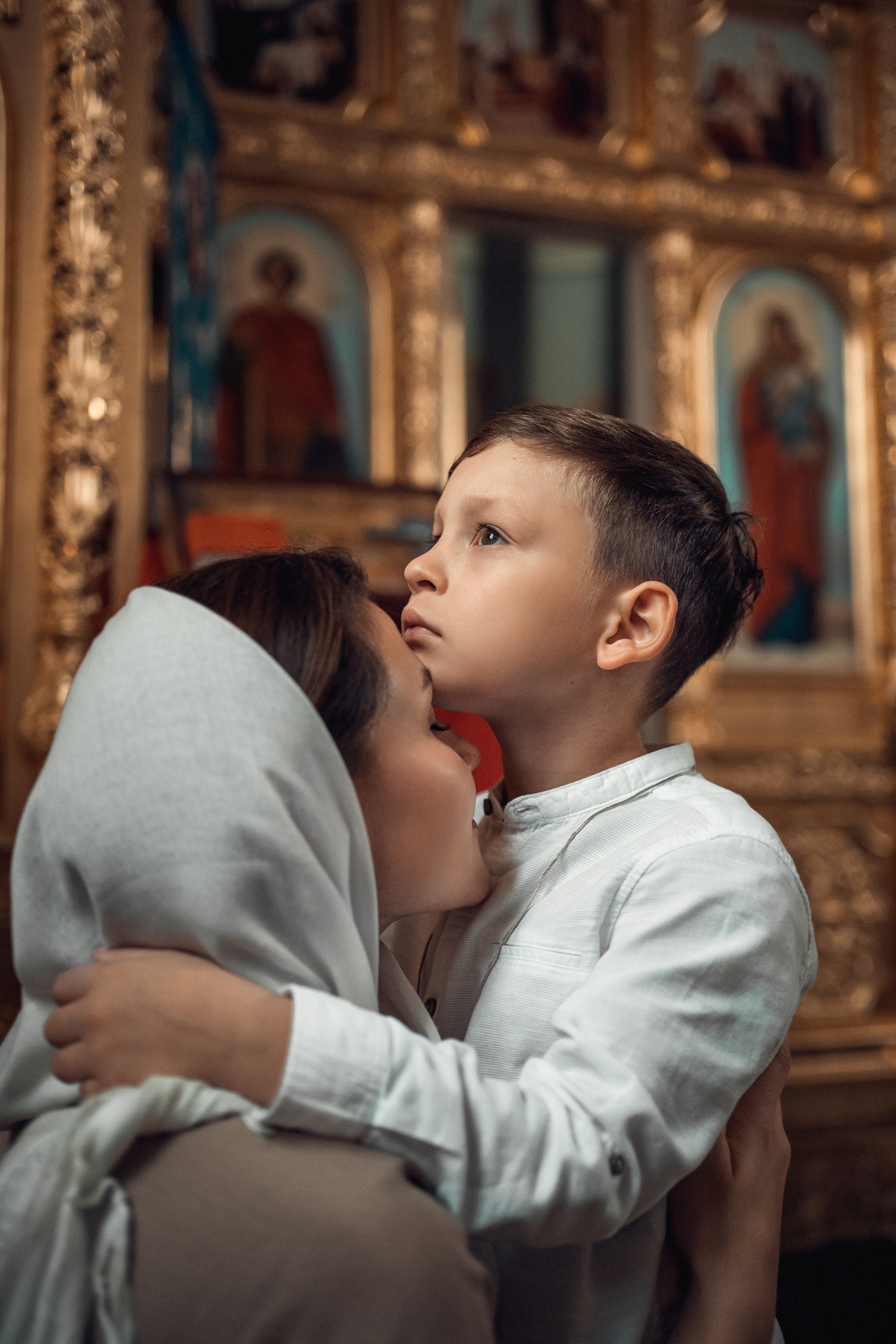 Крещение Александра. Храм Андрея Первозванного в с. Рождествено. Фотограф на Крещение в Москве Ткач Елена