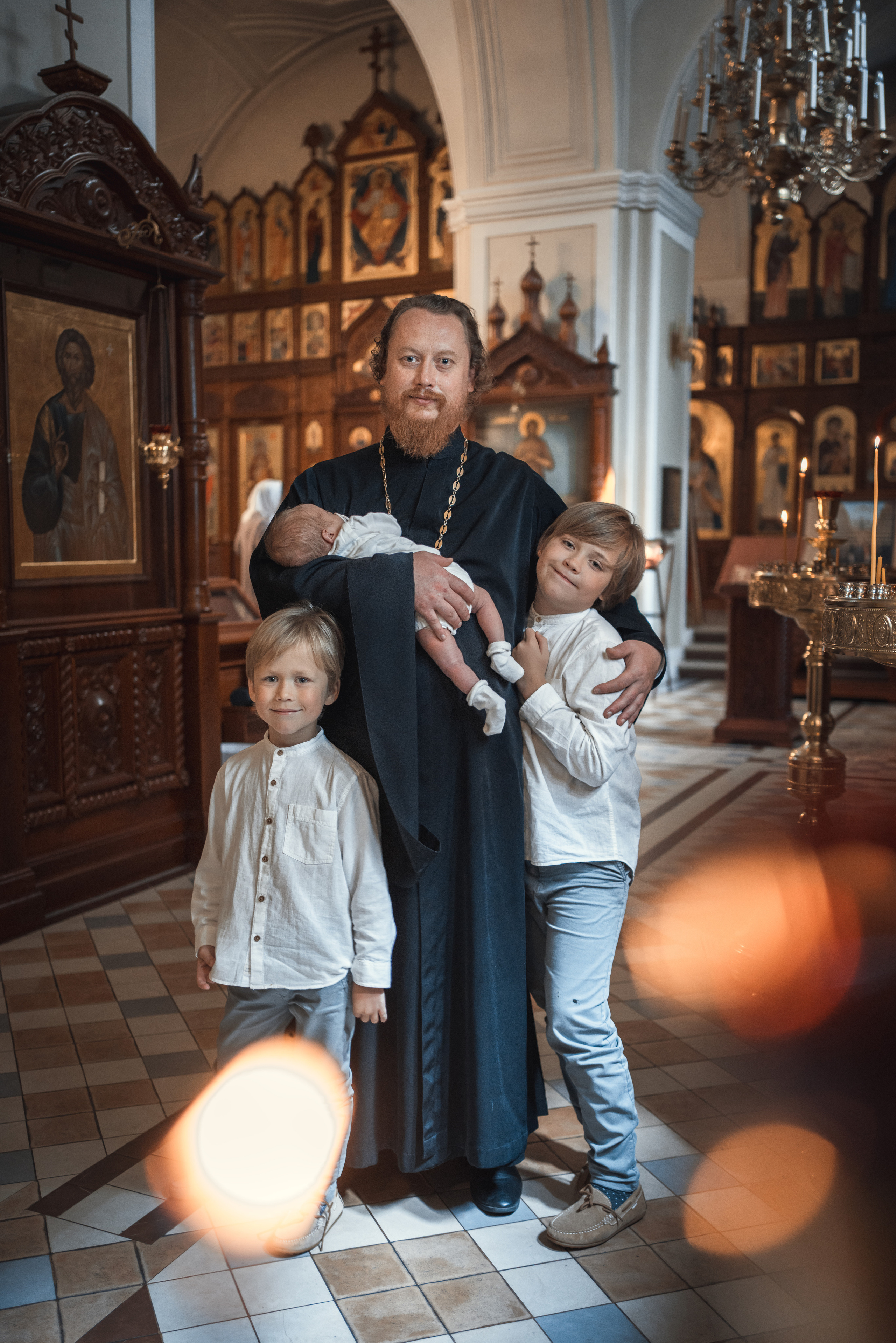 Крещение Федора. Храм Алексия, Человека Божия в Красном селе. Фотограф на Крещение в Москве Ткач Елена