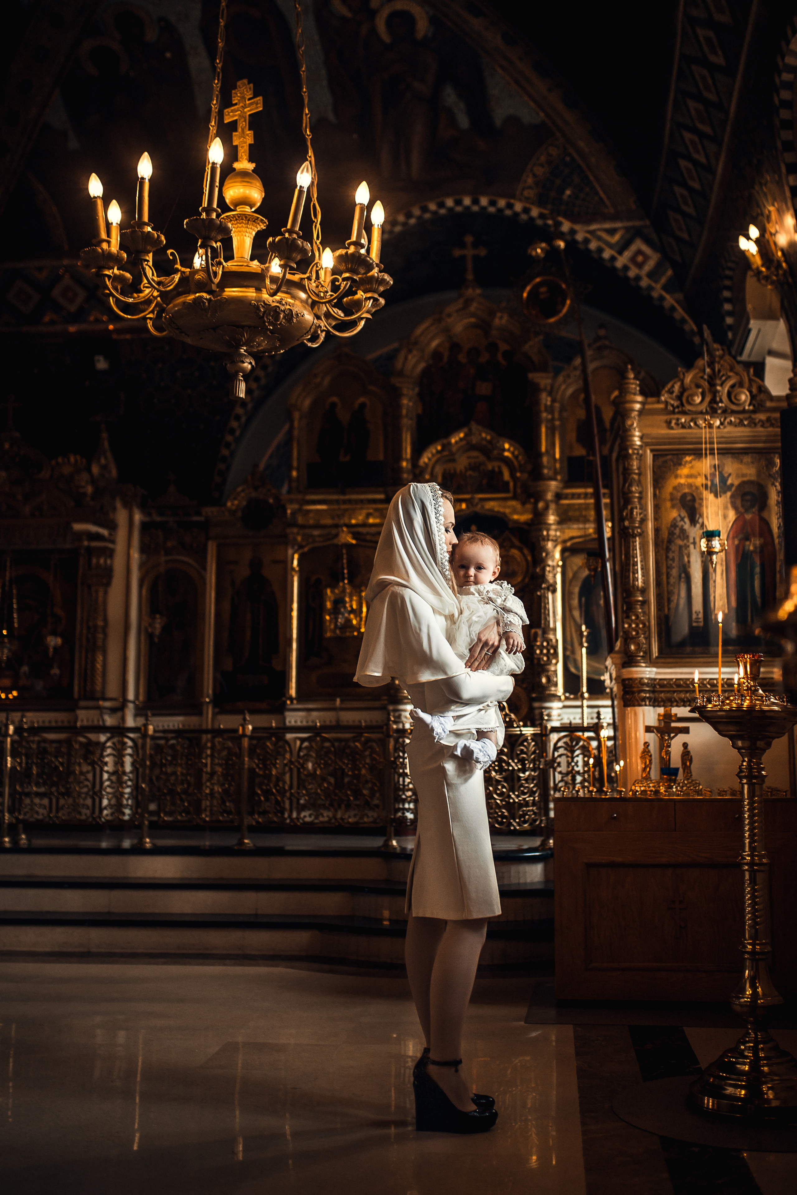 Крещение Мелании. Храм Петра и Павла на Яузе. Фотограф на Крещение в Москве Ткач Елена
