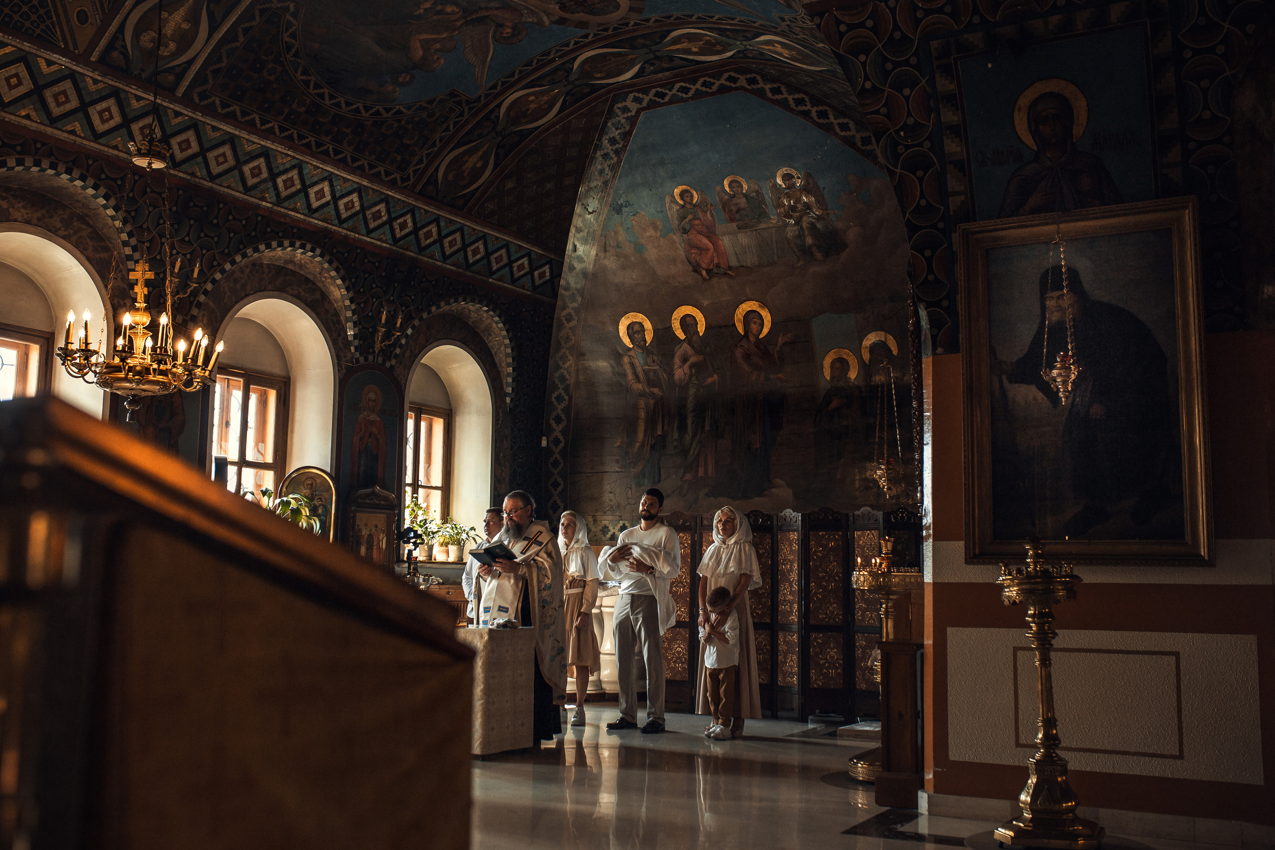 Крещение Луки. Храм Петра и Павла на Яузе. Фотограф на Крещение в Москве Ткач Елена